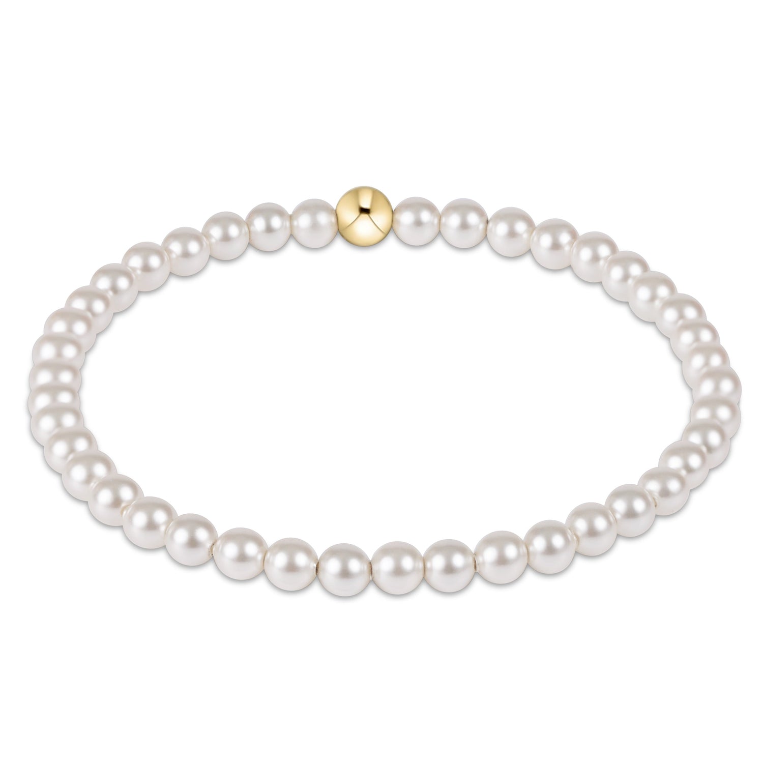 classic pearl 4mm bead bracelet
