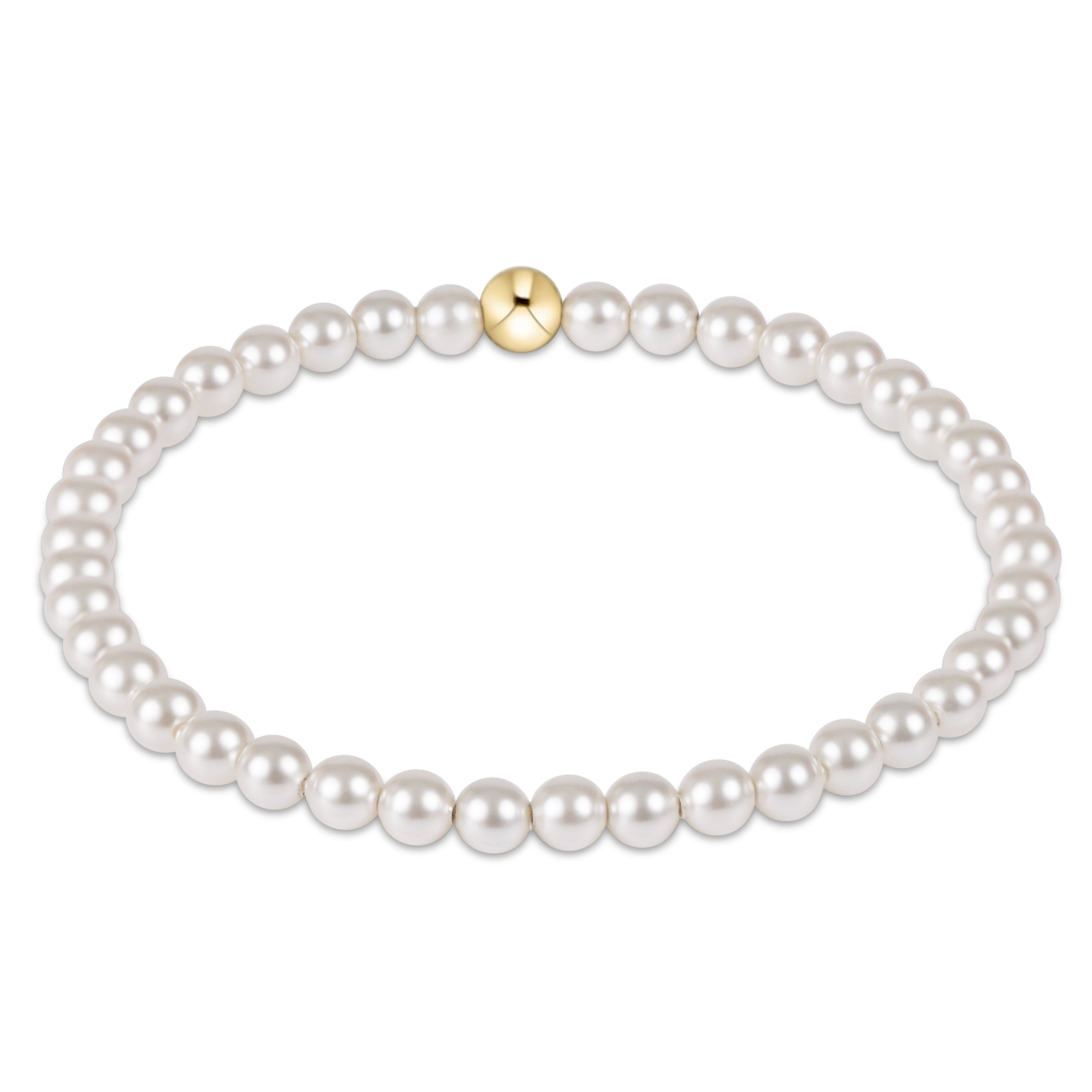 classic pearl 4mm bead bracelet
