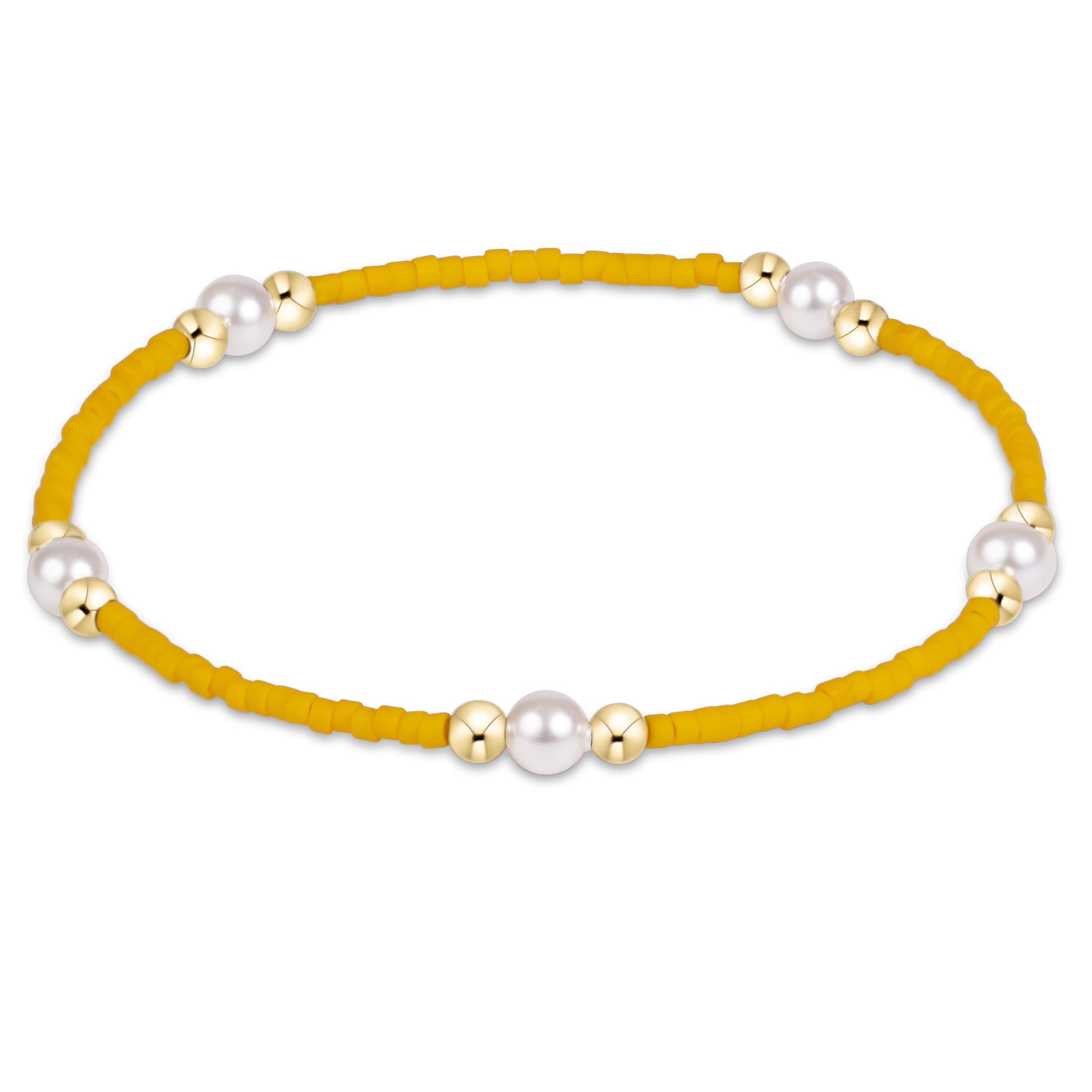 Gameday Hope Purpose Pearl Bracelet - Golden Yellow