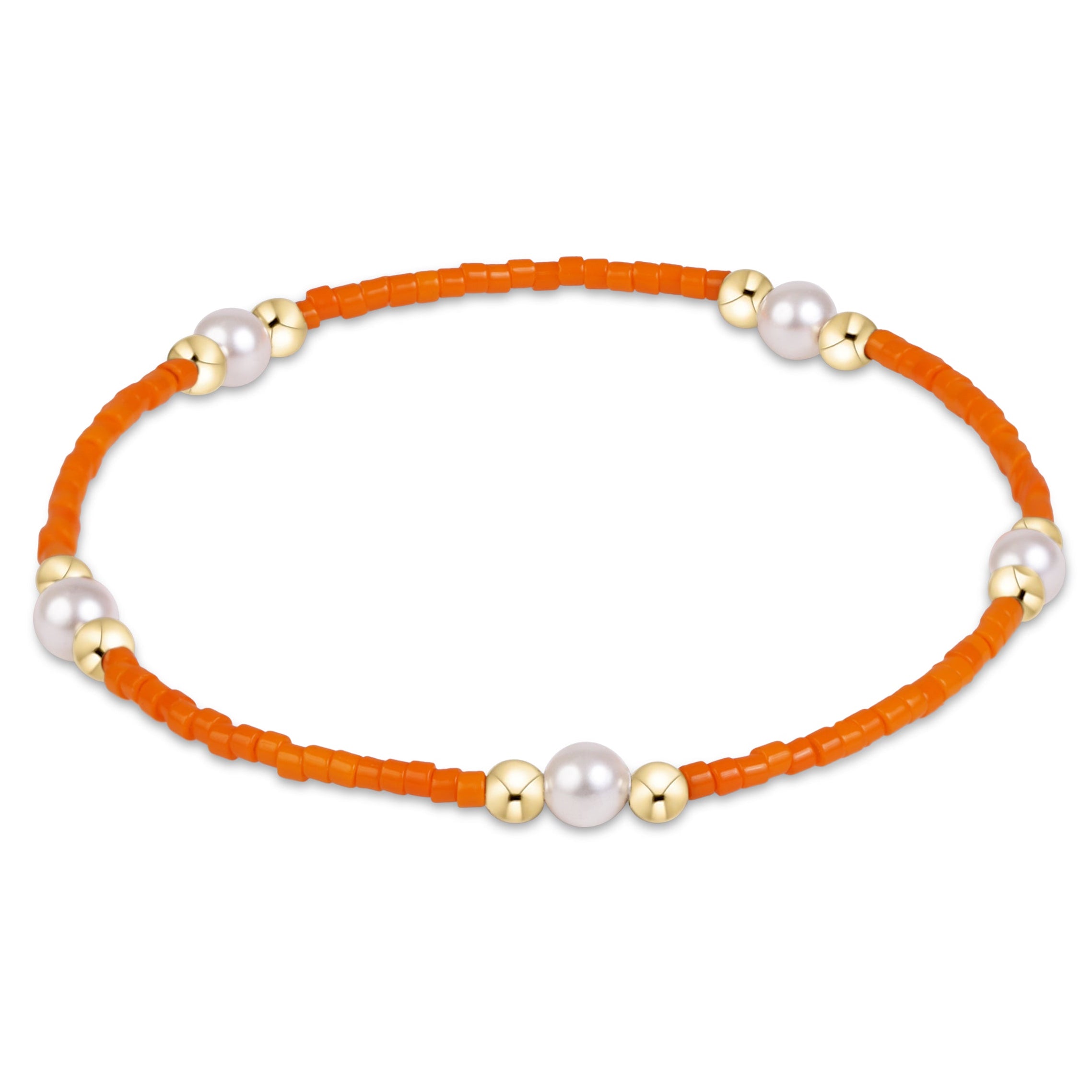 Gameday Hope Purpose Pearl Bracelet - Orange