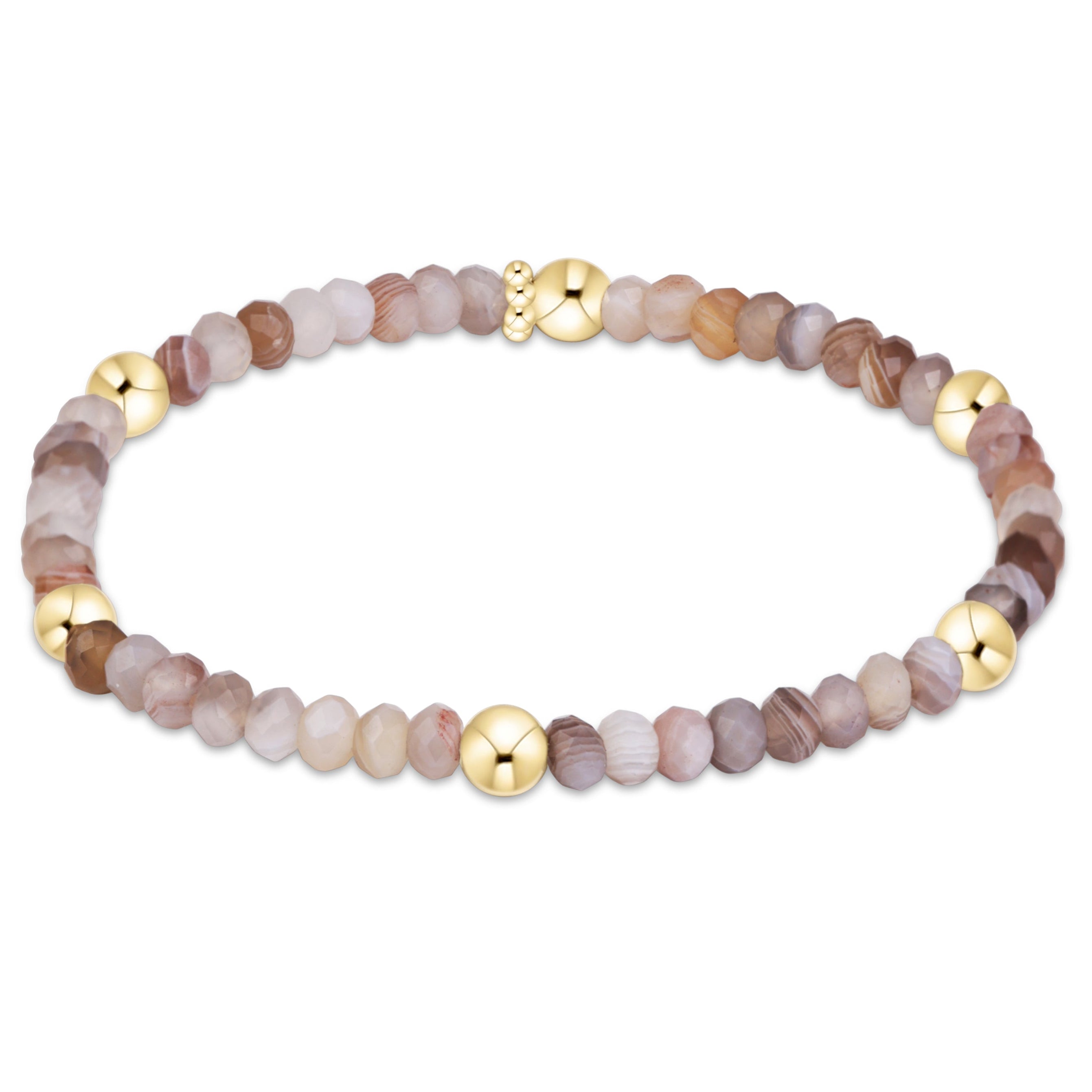 Presence Gemstone 4mm Bracelet - Botswana Agate