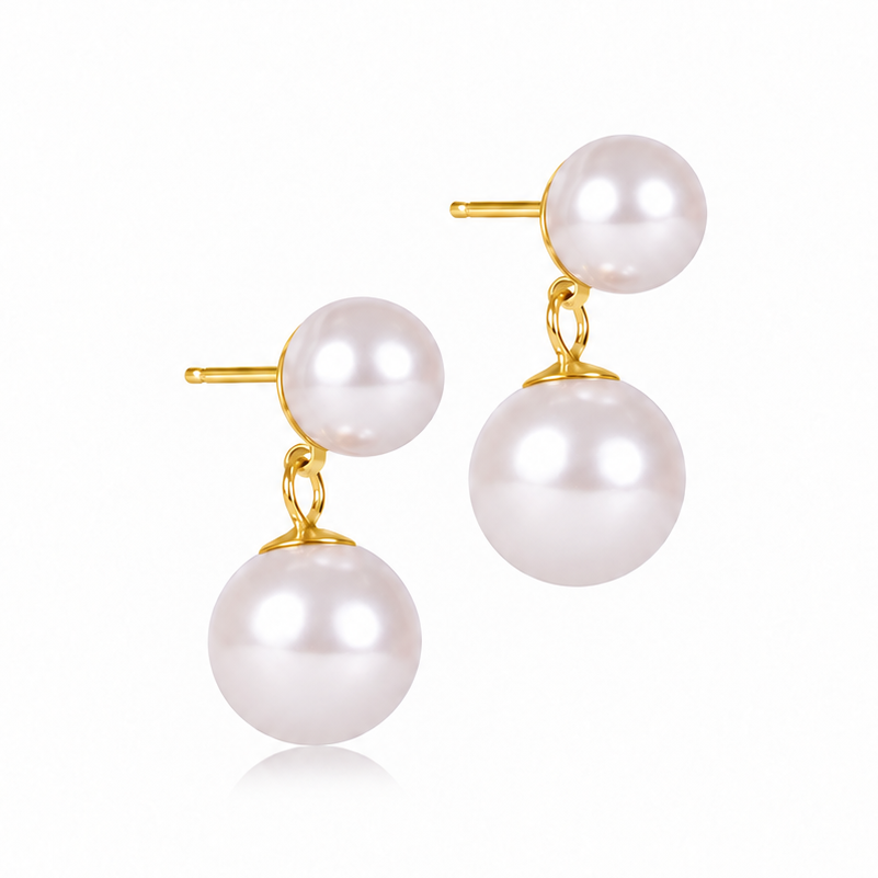 Classic Pearl 10mm Ball Drop Stud - Pearl