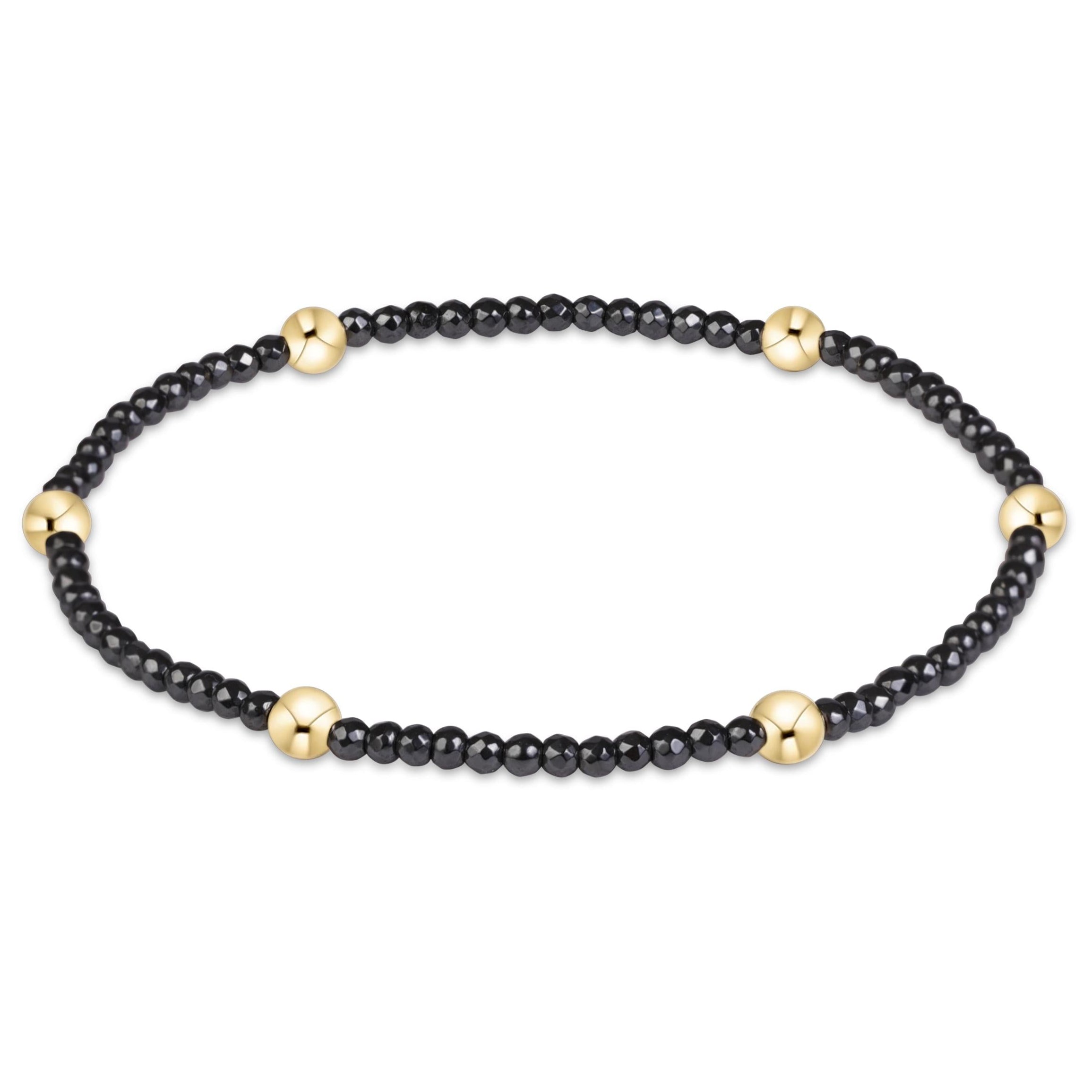 Presence Faceted Hematite 2mm Bracelet