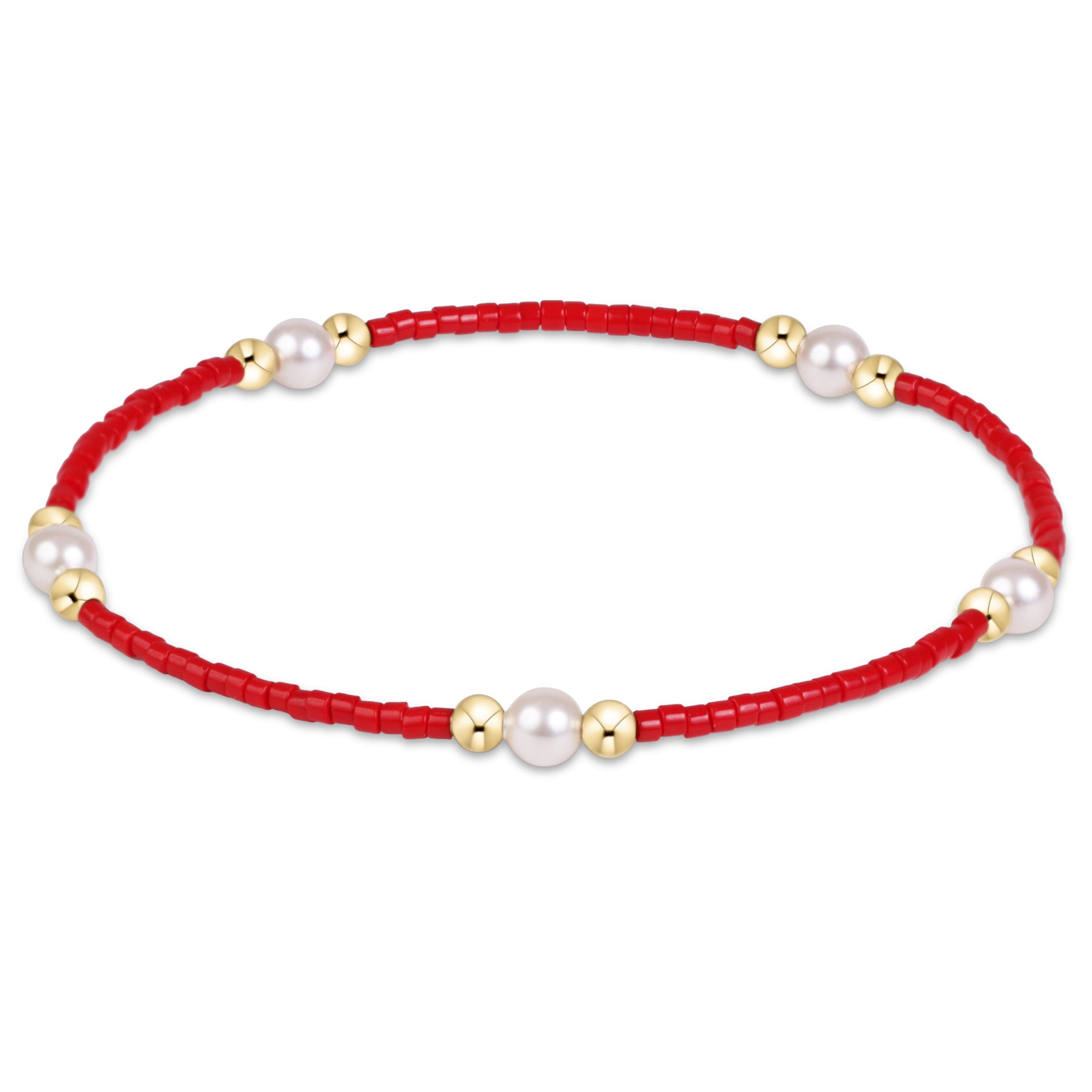 Gameday Hope Purpose Pearl Bracelet - Red