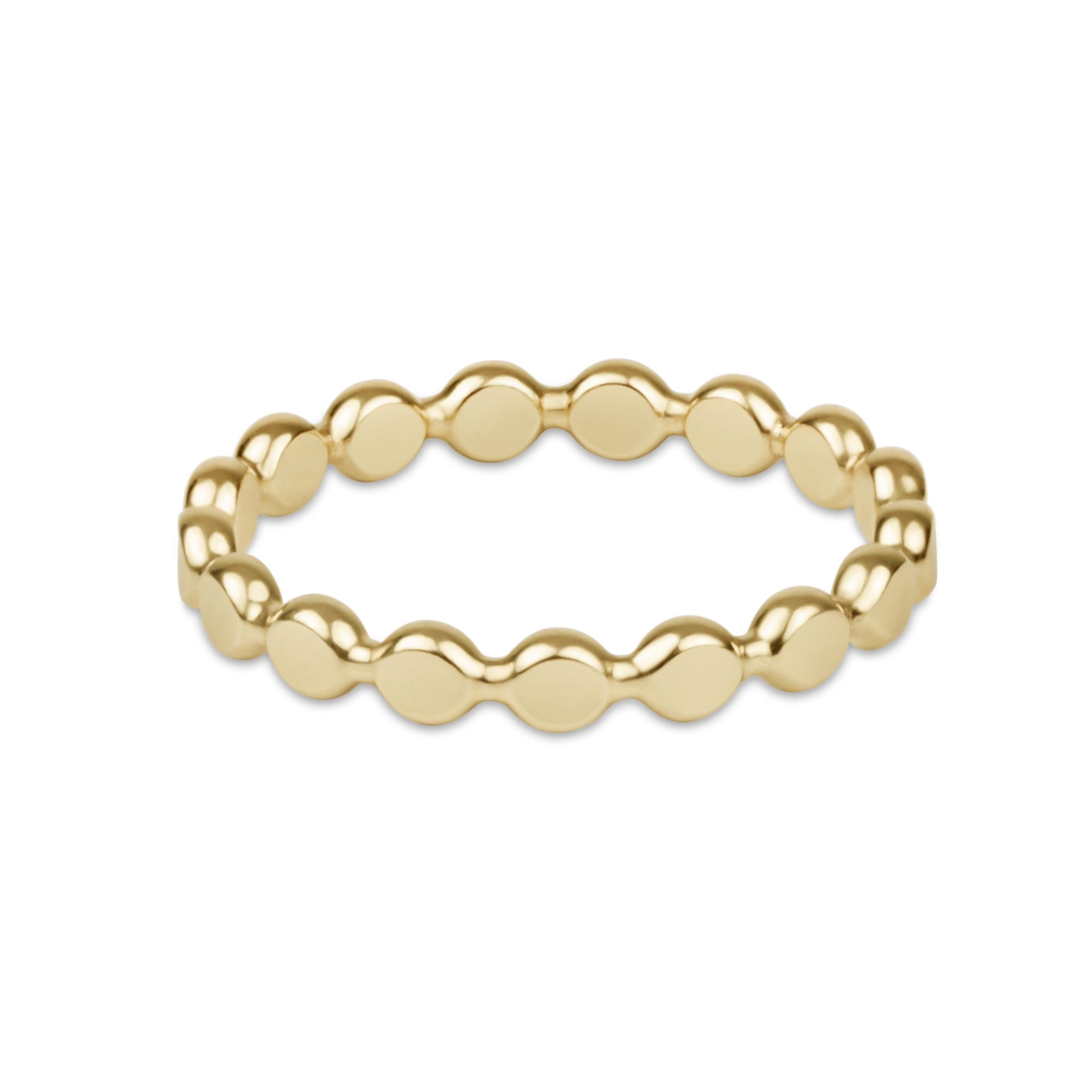 Classic Gold 2.5mm Beaded Disc Ring