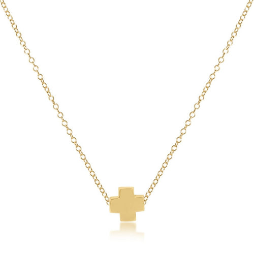 16" Necklace Gold - Signature Cross Gold