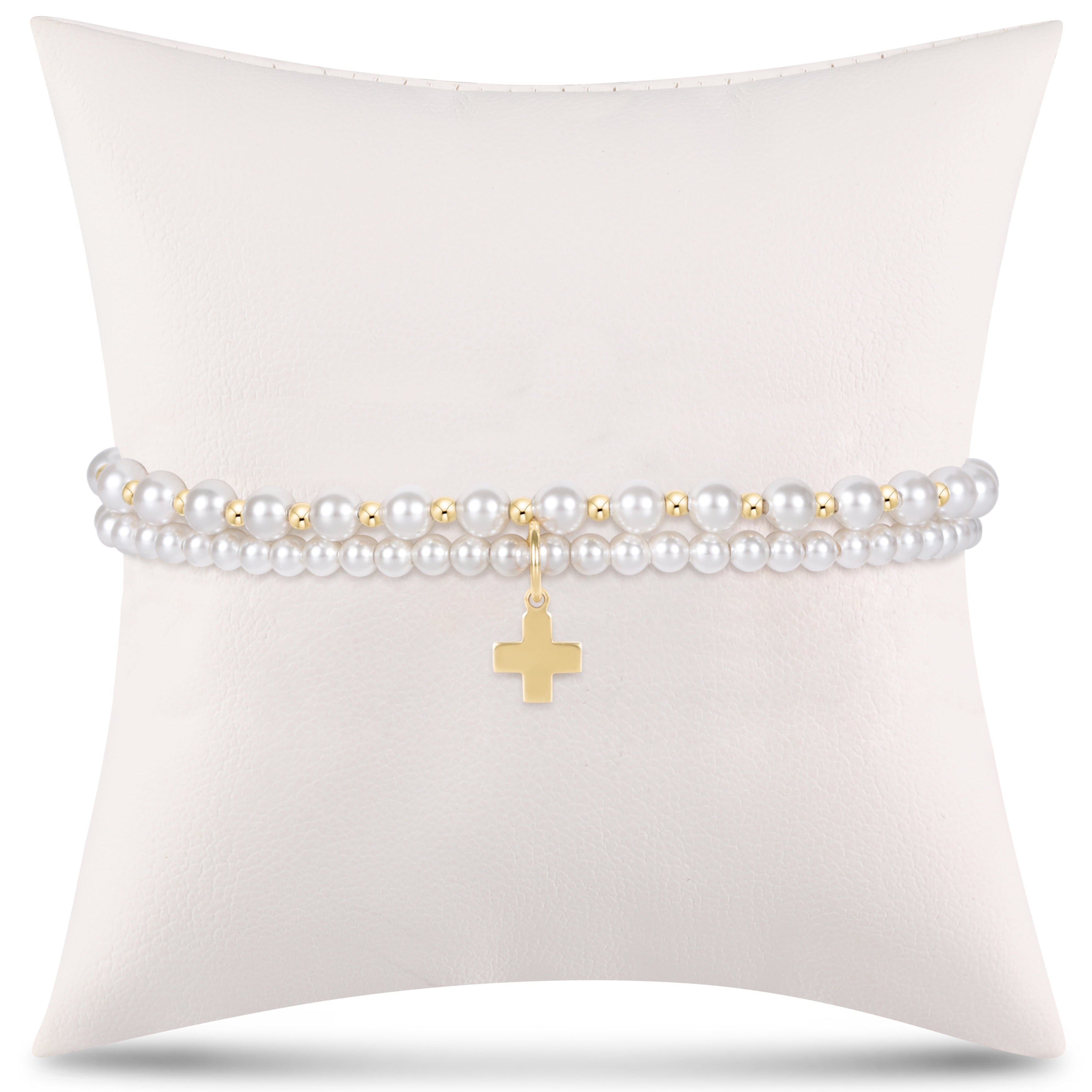 grateful for you gift stack - pearl signature cross charm