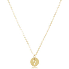 16" Necklace Gold - Respect Small Gold Disc