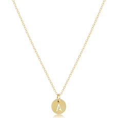 16" Necklace Gold - Respect Small Gold Disc