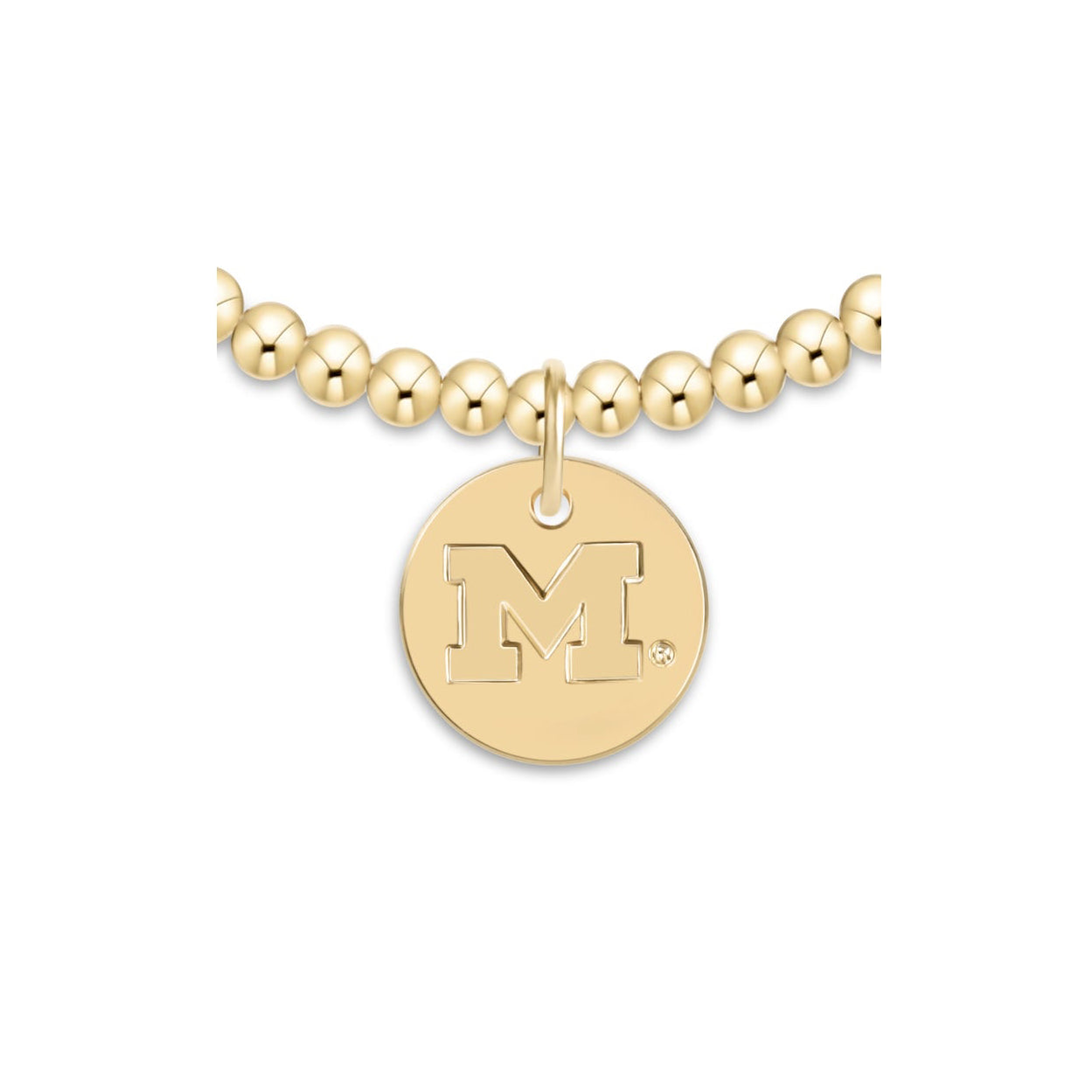 eCOLLEGIATE Classic Gold 3mm Bracelet - University of Michigan