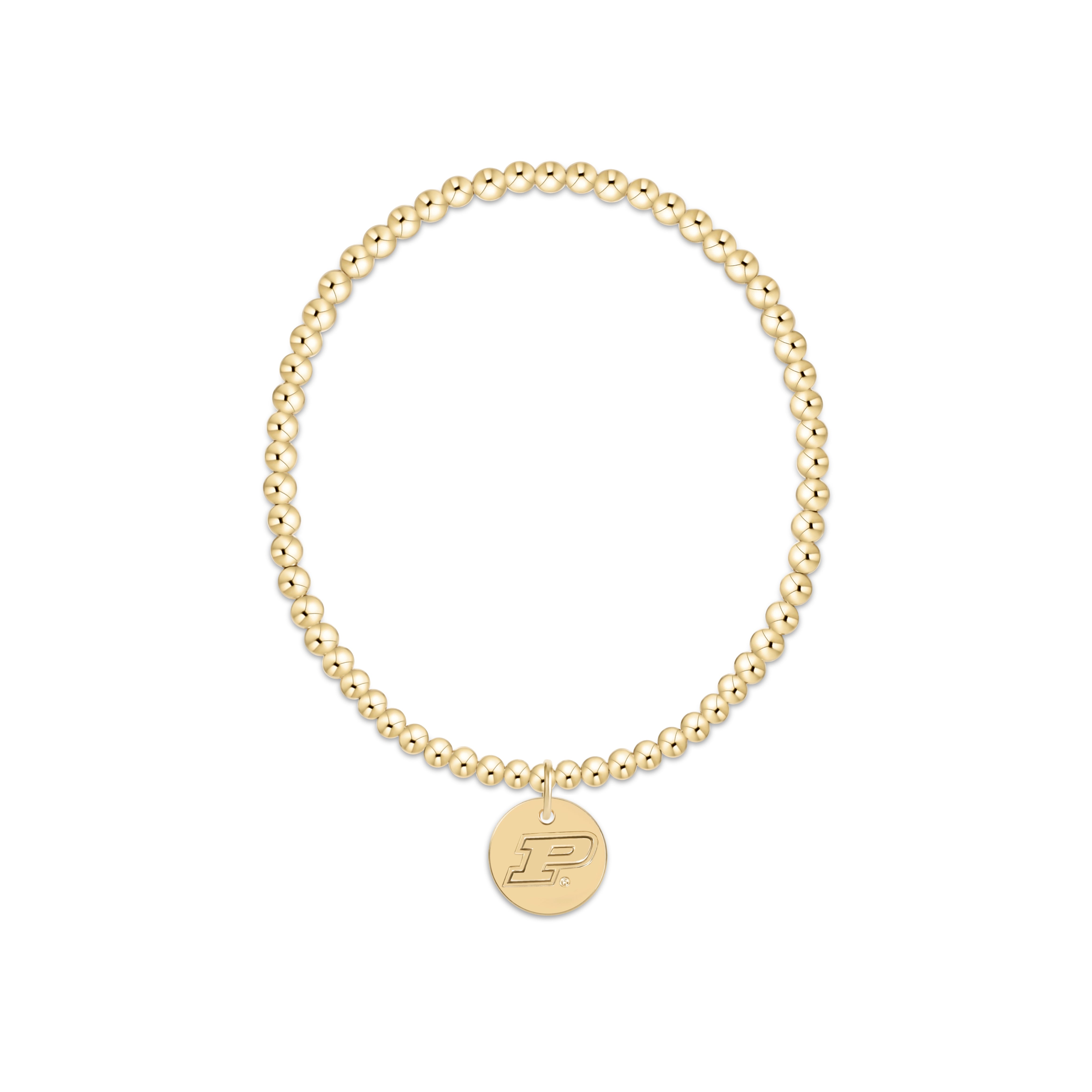 eCOLLEGIATE Classic Gold 3mm Bracelet - Purdue University