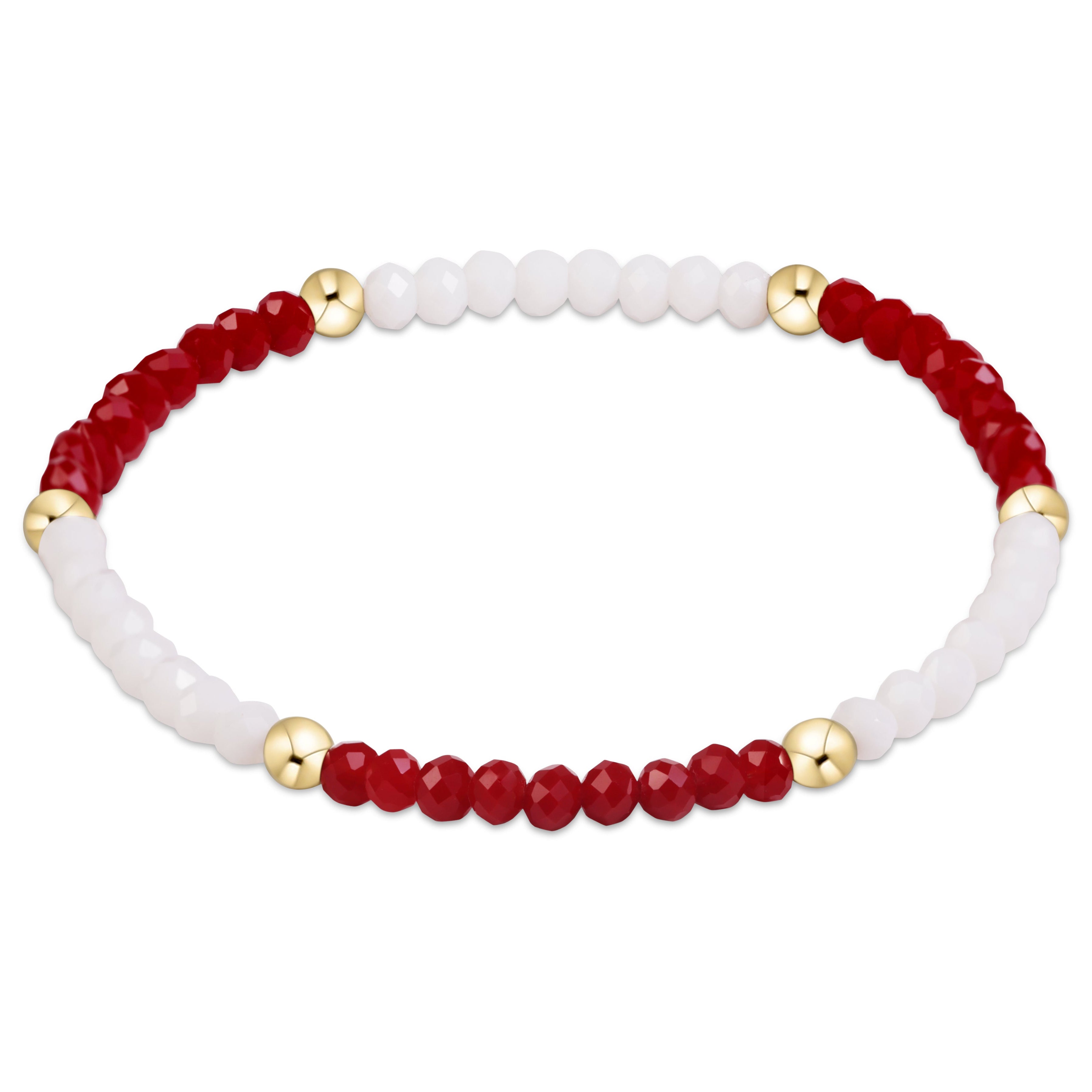 Gameday Flirty Presence Bracelet - Crimson - White
