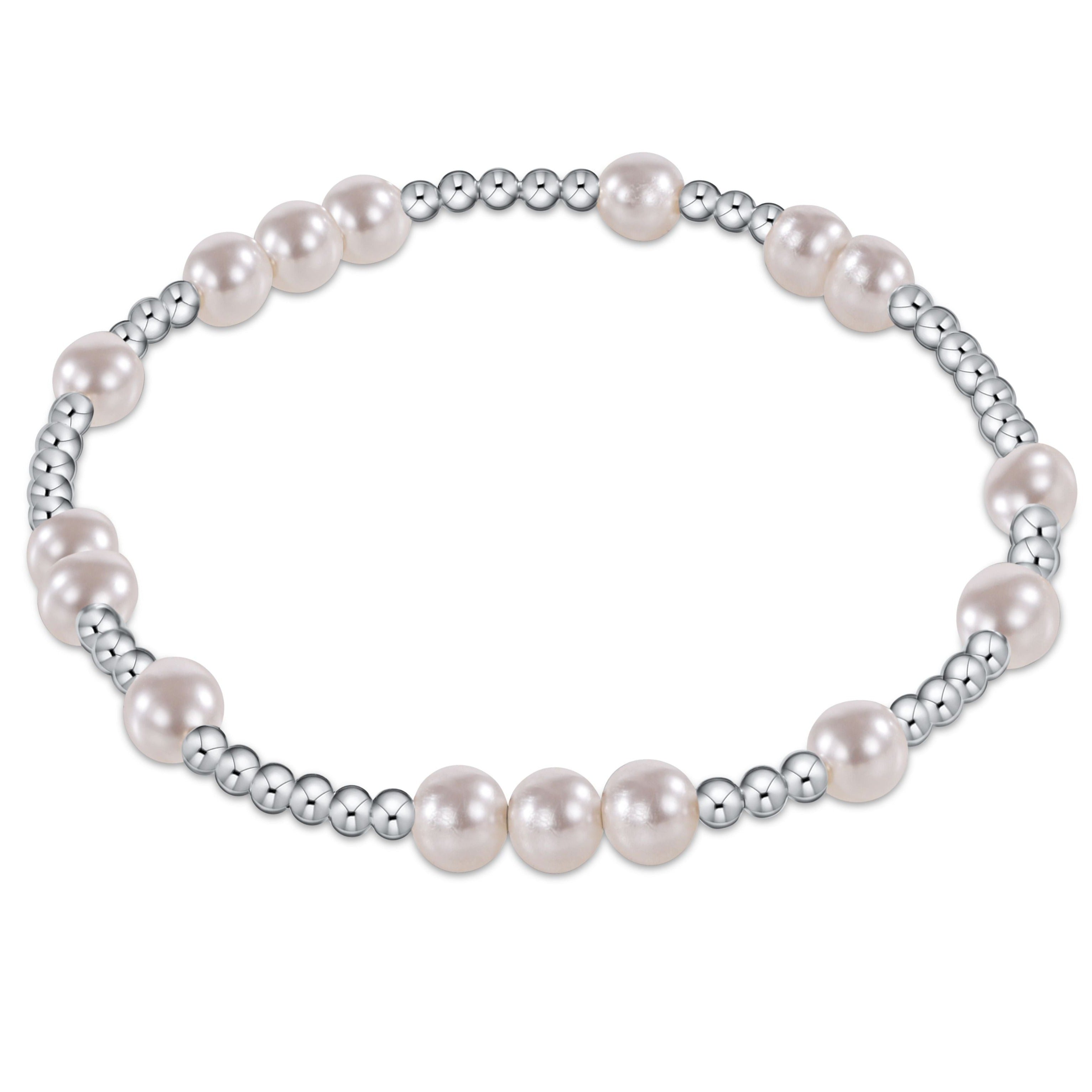 Hope Unwritten Sterling 5mm Bead Bracelet - Pearl