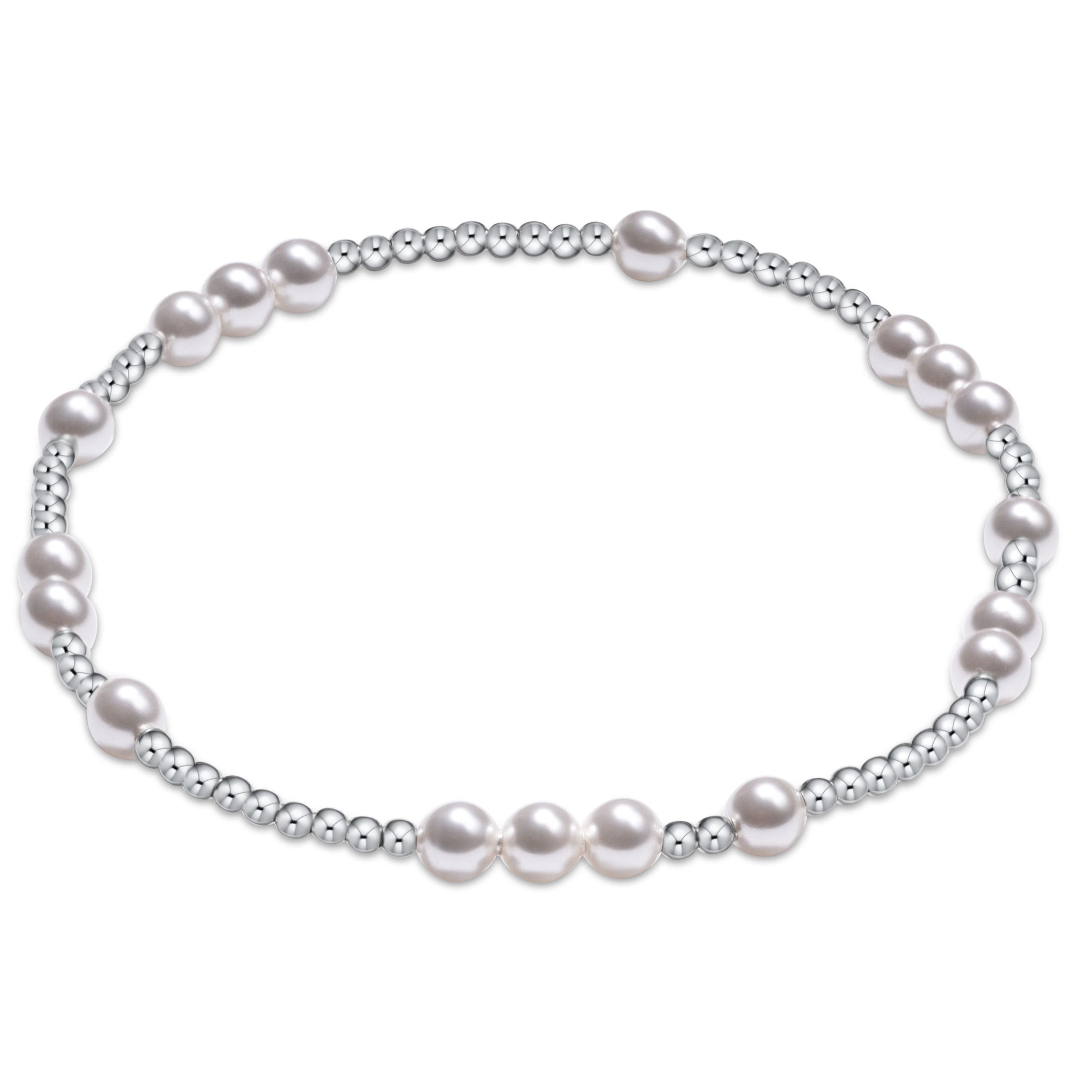 Hope Unwritten Sterling 4mm Bead Bracelet - Pearl