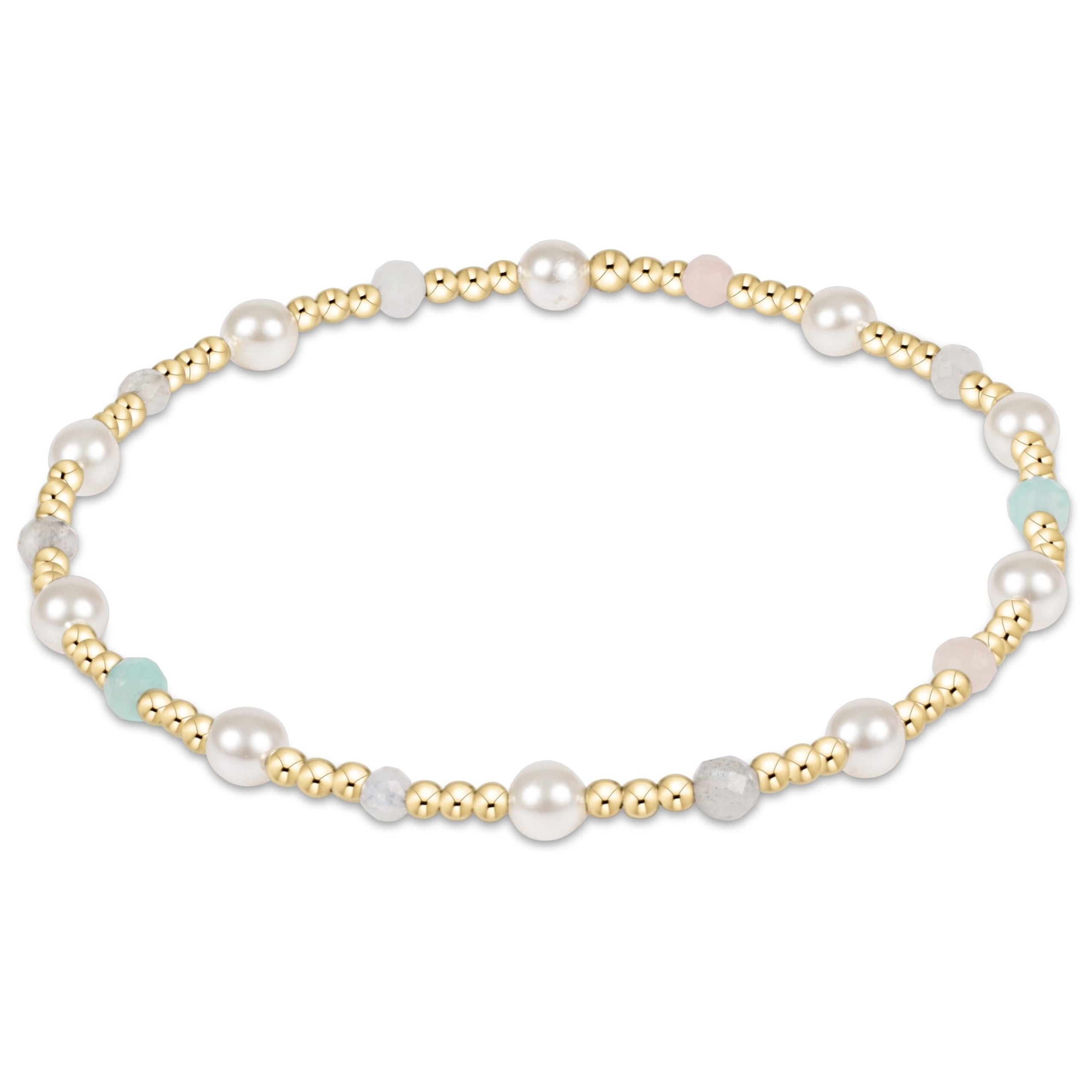 Pearl Sincerity Pattern 4mm Bead Bracelet - Hot Mess SS25