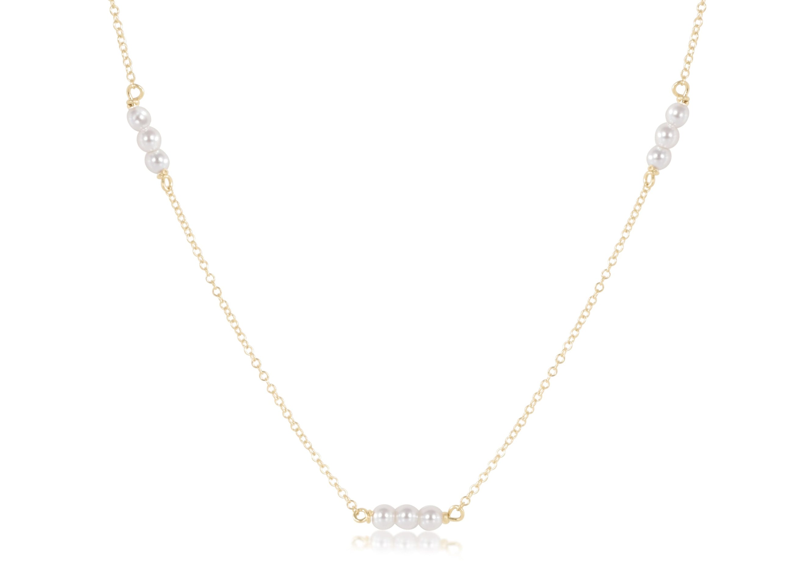 Choker Joy Simplicity Chain Gold - 3mm Pearl