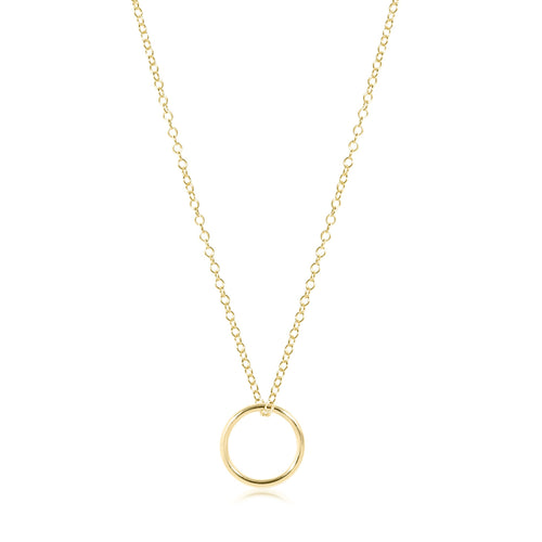 16" necklace gold - halo gold charm