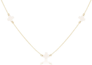 Choker Simplicity Chain Gold - Signature Cross Off-White