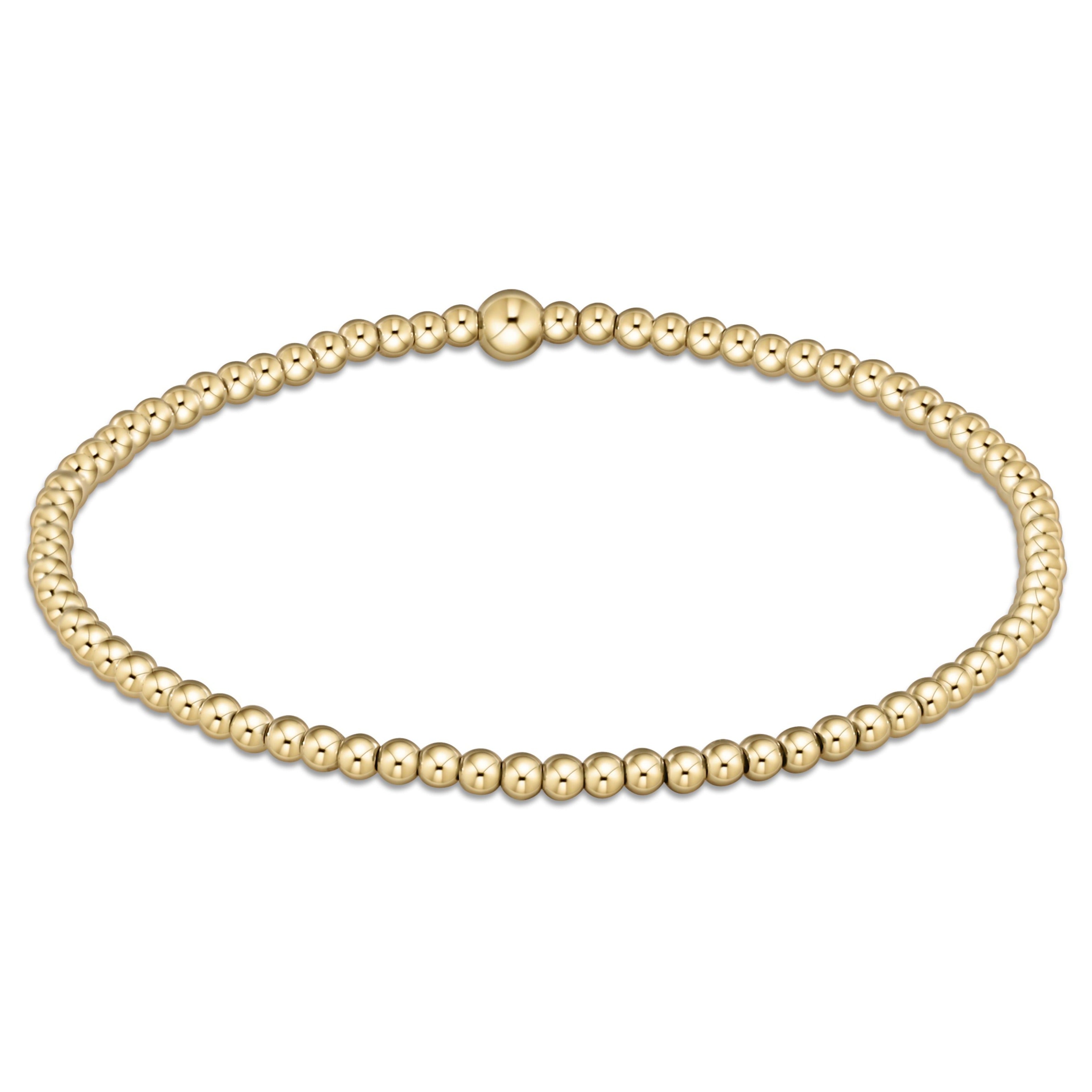 Classic Gold 2.5mm Bead Bracelet