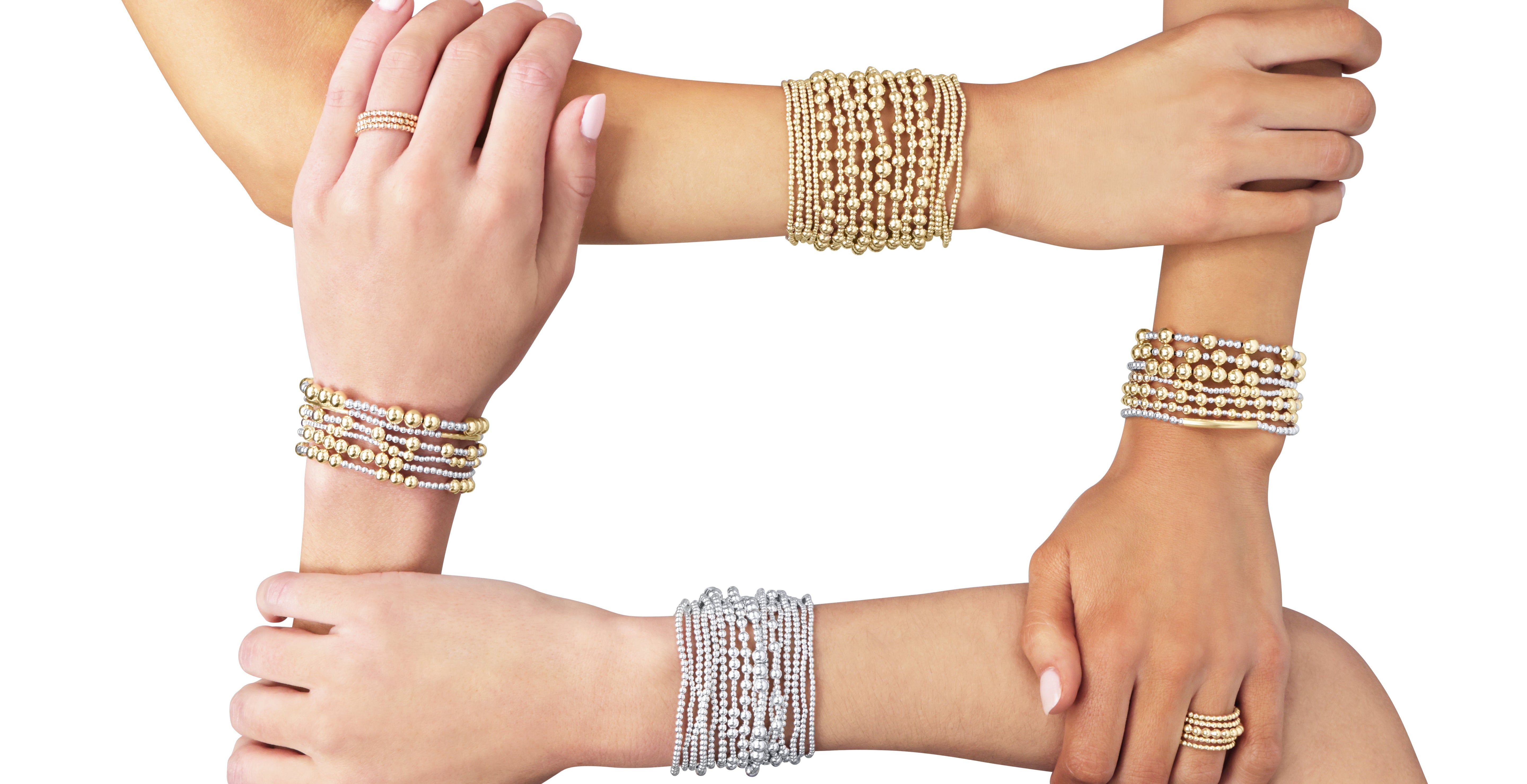 mixed metal bracelets