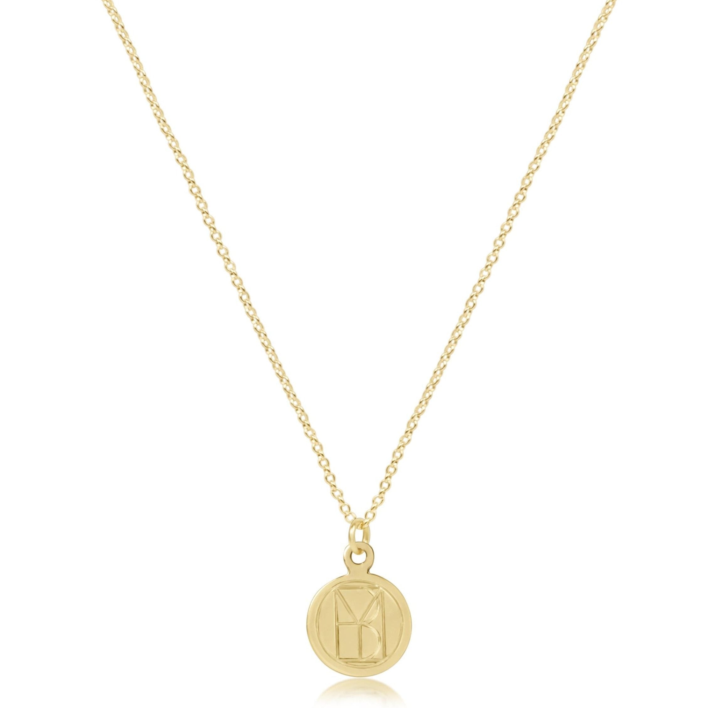 16" Necklace Gold - be you. Small Gold Disc