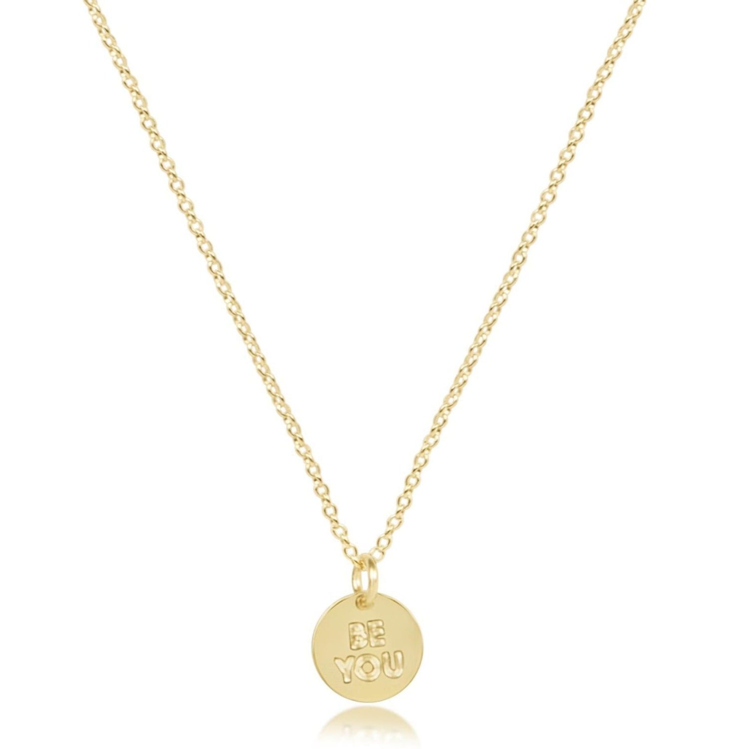 egirl 14" Necklace Gold- be you. Small Gold Disc