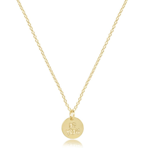 egirl 14" Necklace Gold- be you. Small Gold Disc