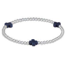 Signature Cross Sterling Pattern 3mm Bead Bracelet