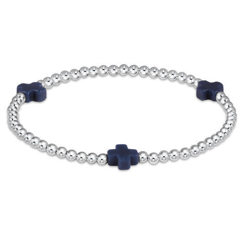 Signature Cross Sterling Pattern 3mm Bead Bracelet