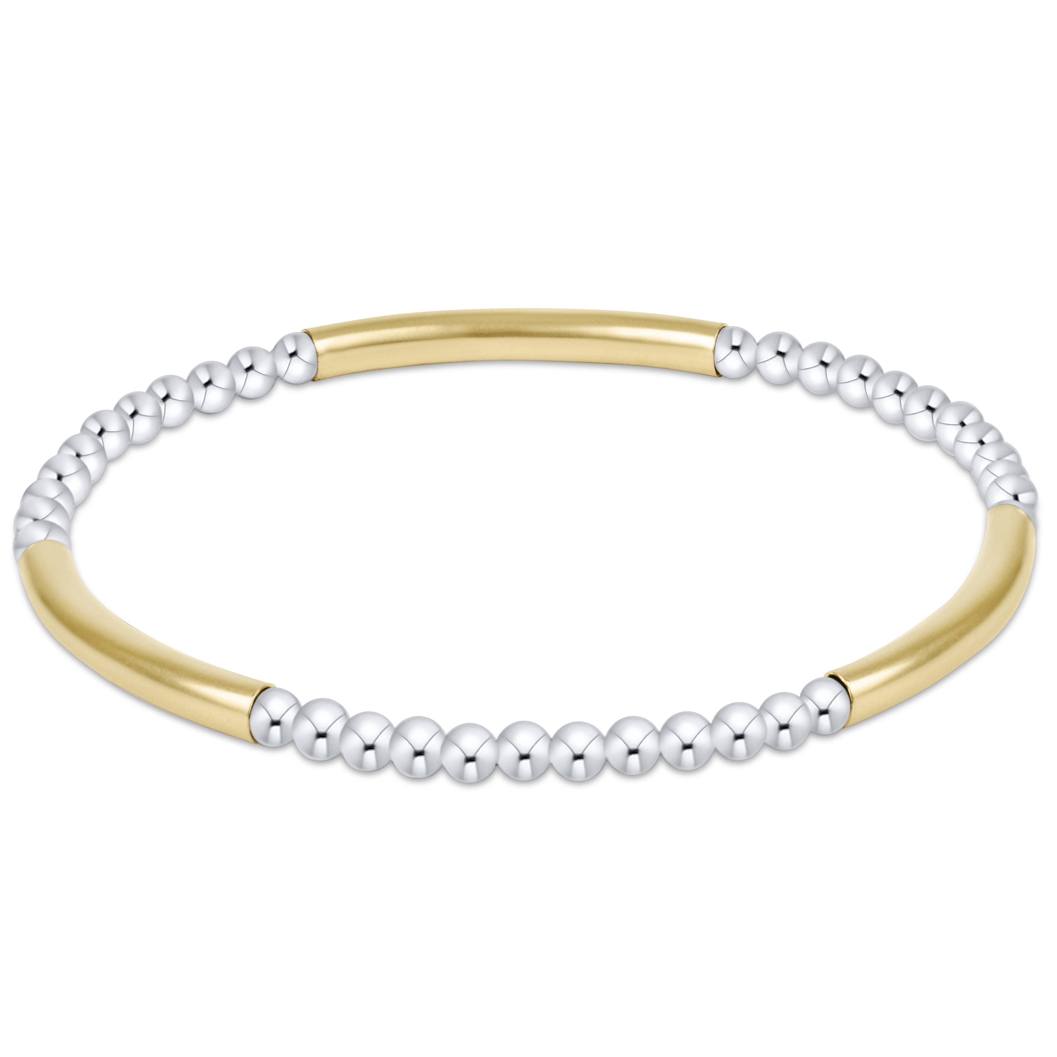 Bliss Bar Pattern Mixed Metal 2.5mm Bracelet