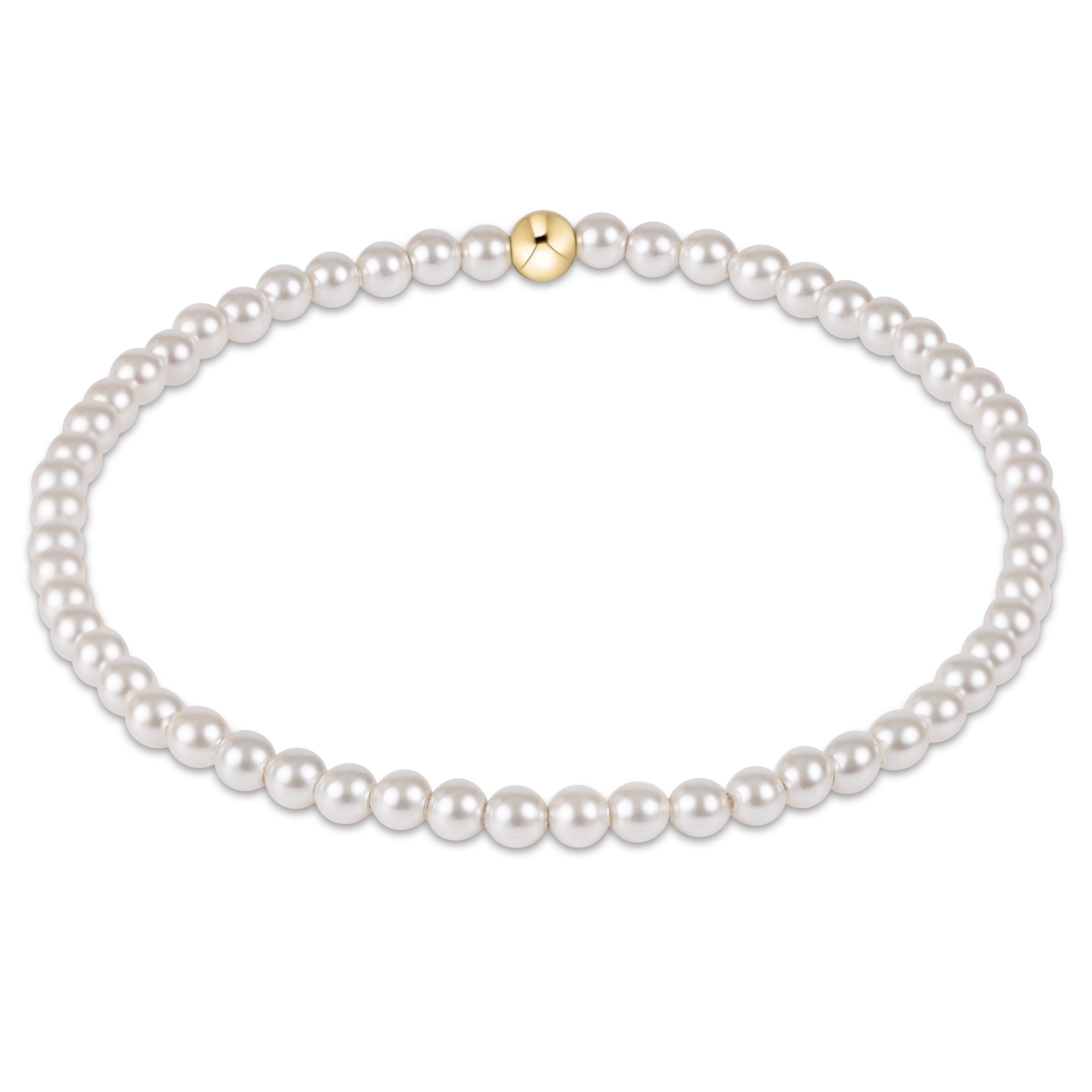 classic pearl 3mm bead bracelet