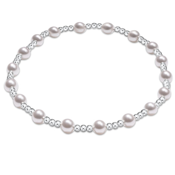 ブレスレット Numbering Classic Pearl Bracelet (4mm/6mm) #9944 5BNY886 ENewton Classic Sincerity Pattern 4mm Bracelet - Pearl