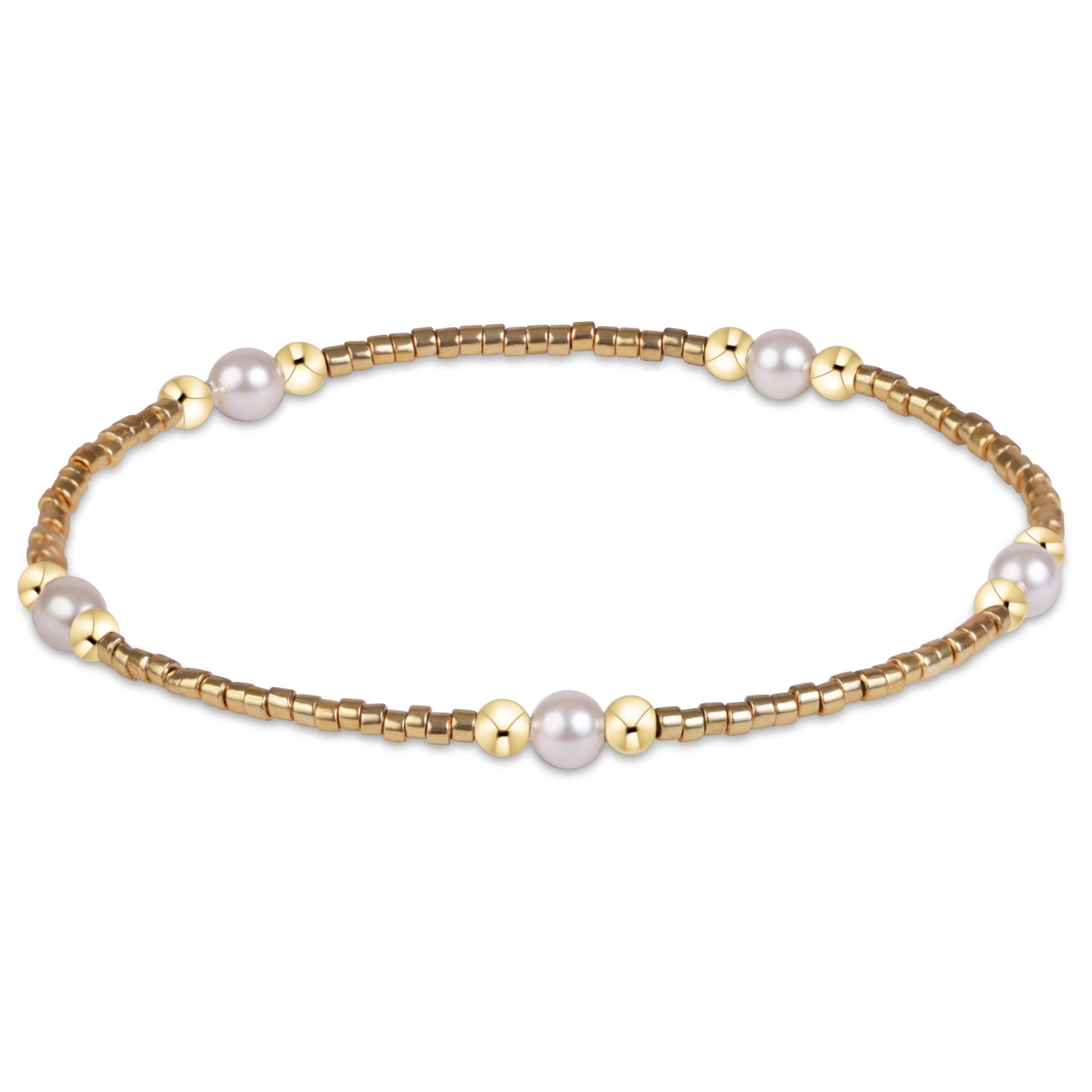 Gameday Hope Purpose Pearl Bracelet - Gold Luster