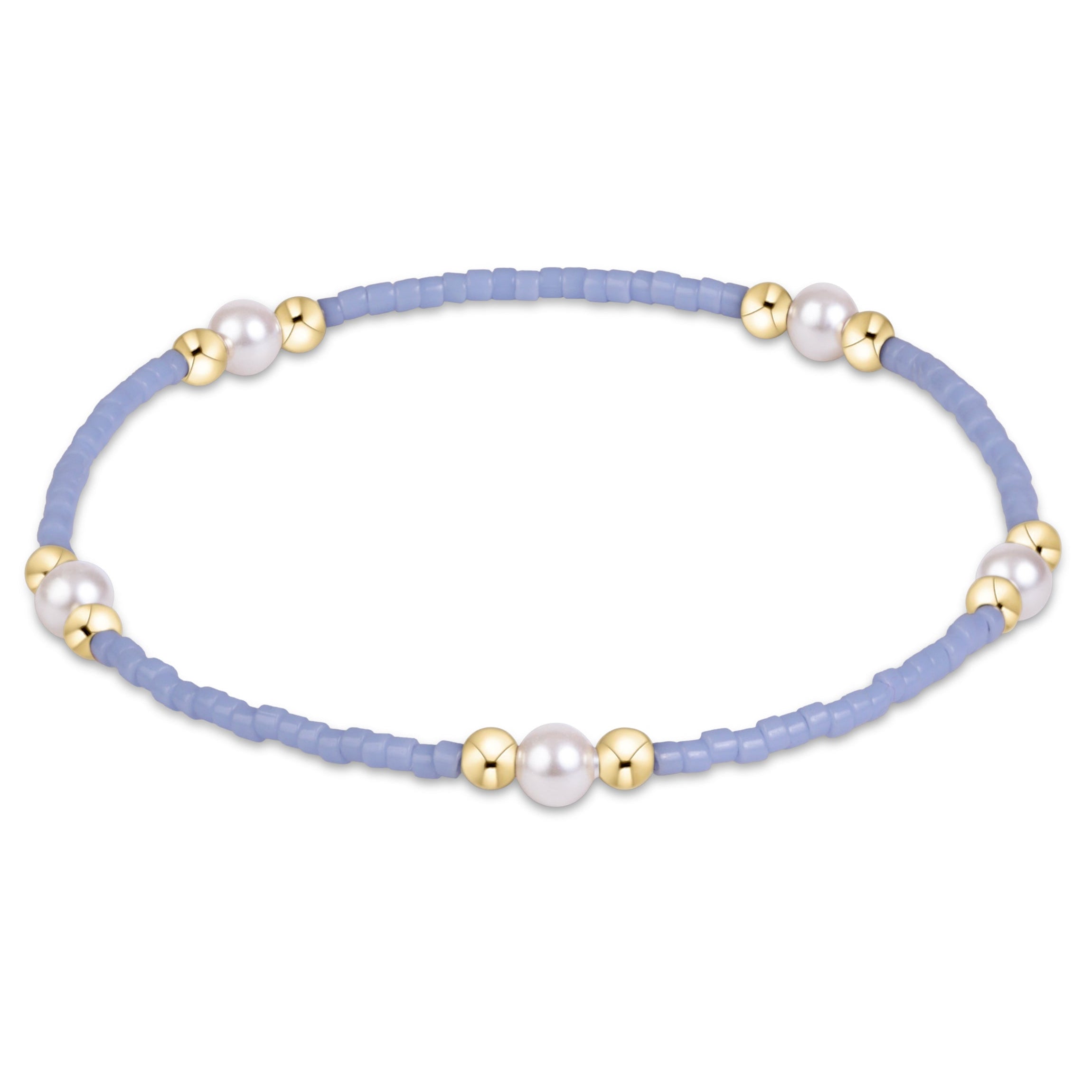 Gameday Hope Purpose Pearl Bracelet - Light Blue
