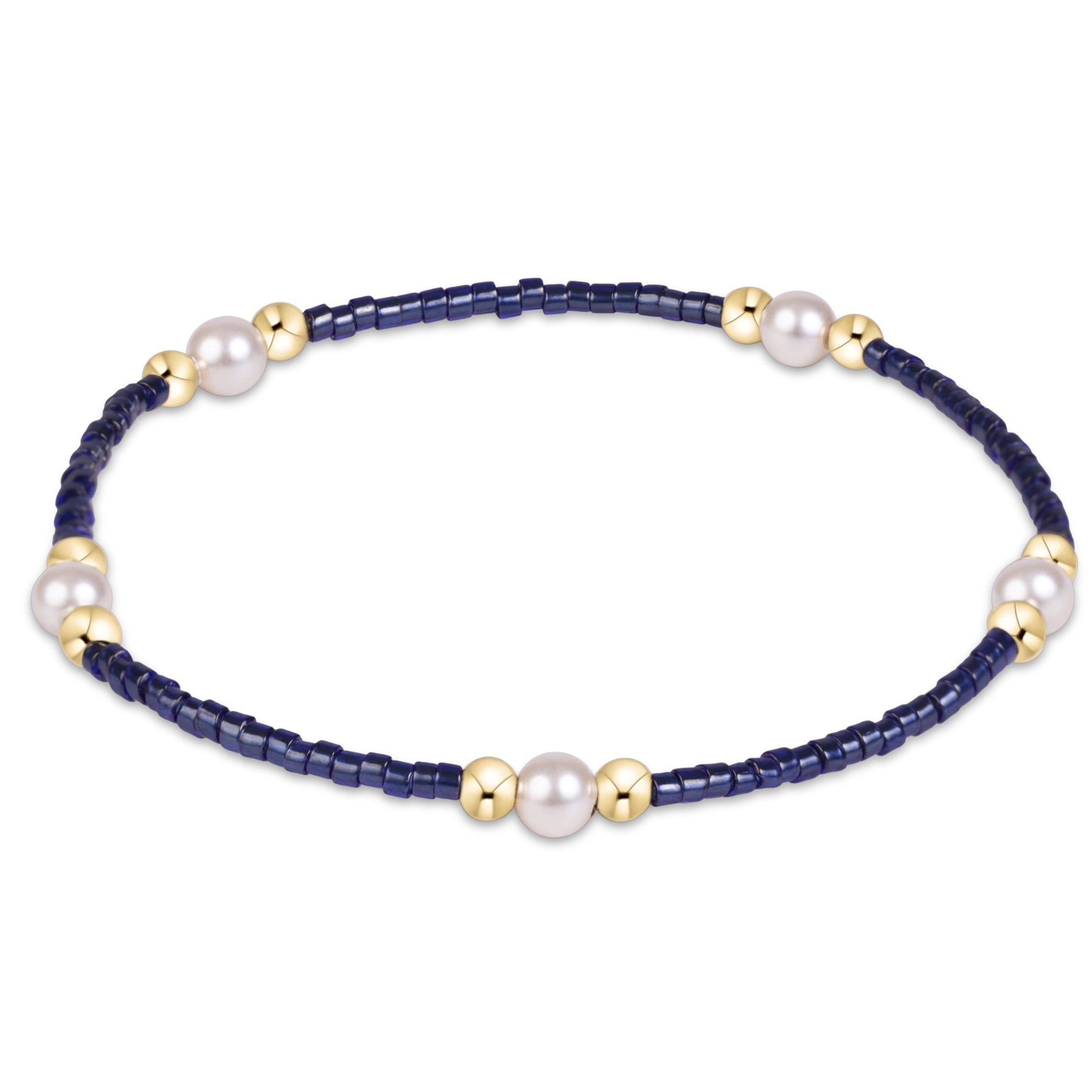 Gameday Hope Purpose Pearl Bracelet - Navy