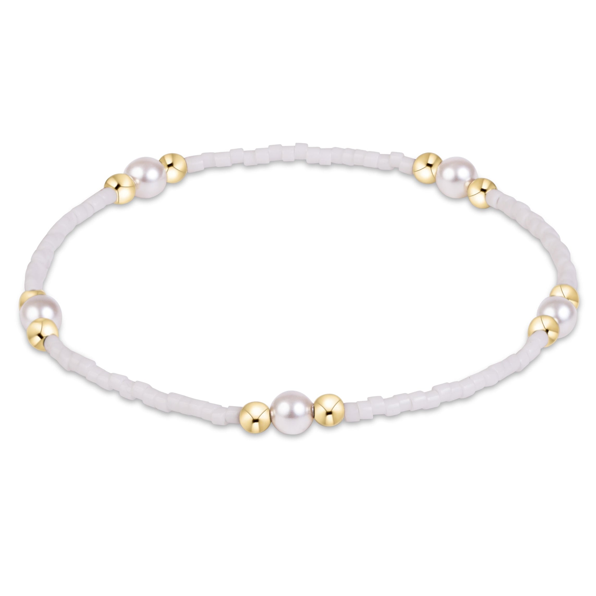 Gameday Hope Purpose Pearl Bracelet - White