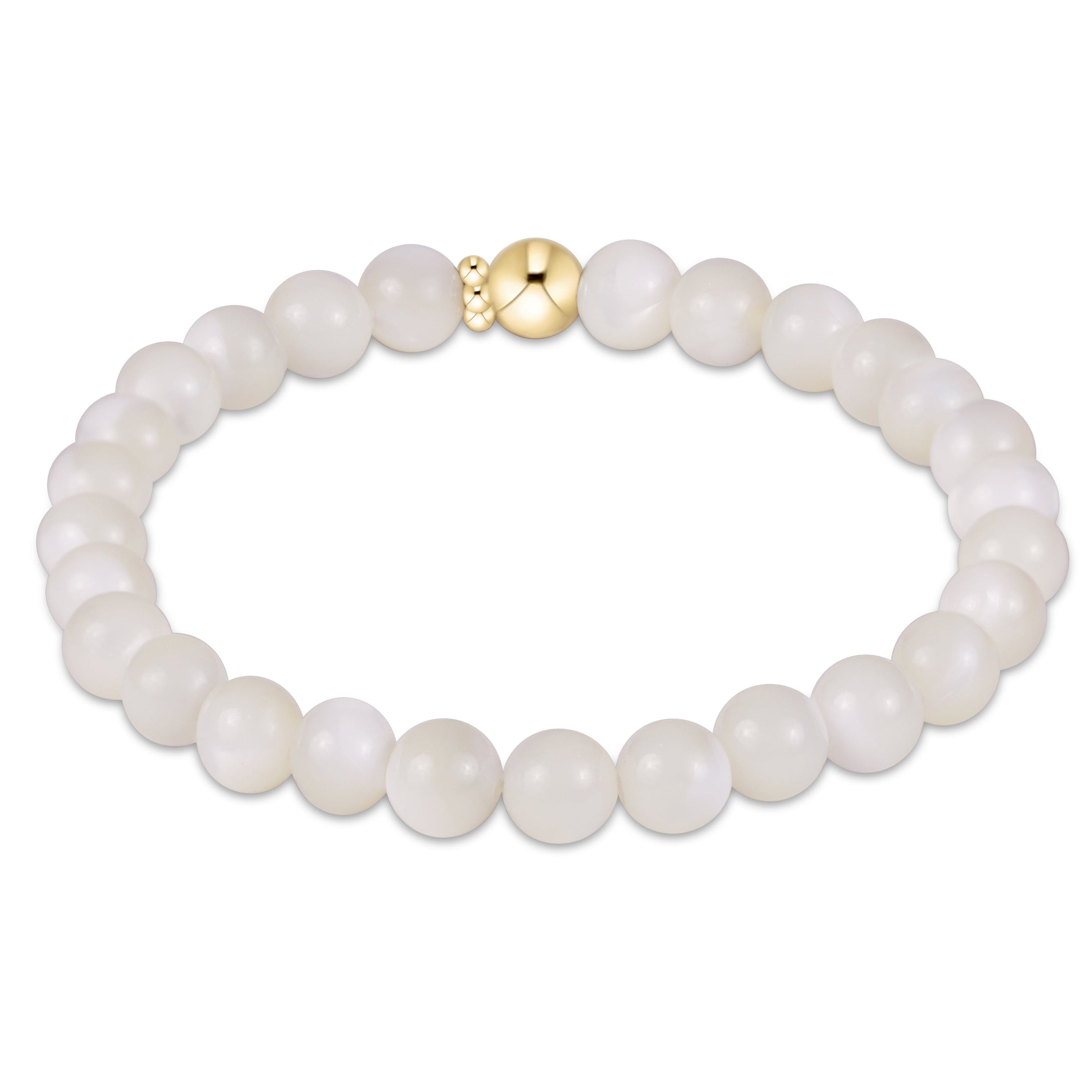 Classic Gemstone 6mm Bracelet - Mother Of Pearl