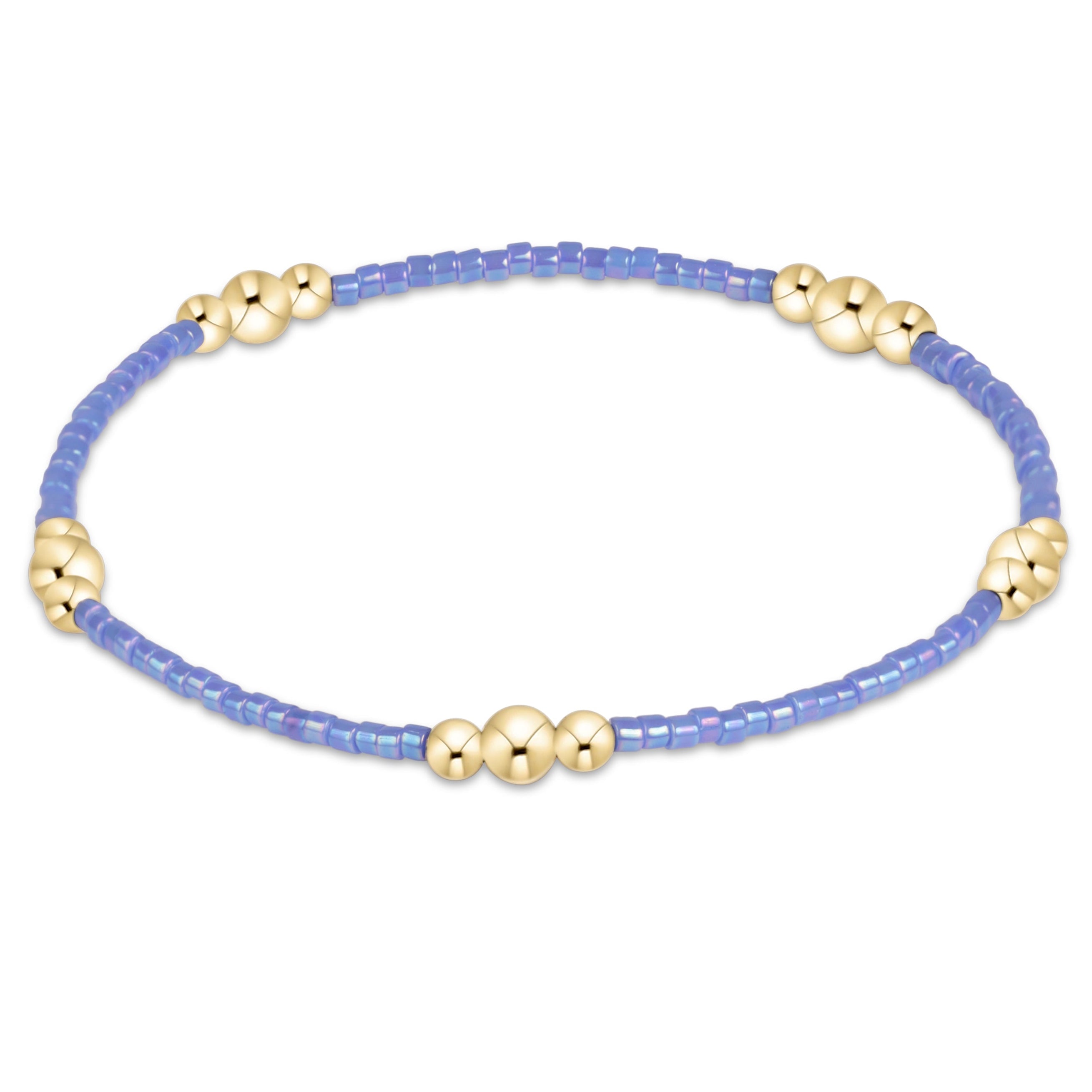 Hope Purpose Gold Bracelet - Bright Blue