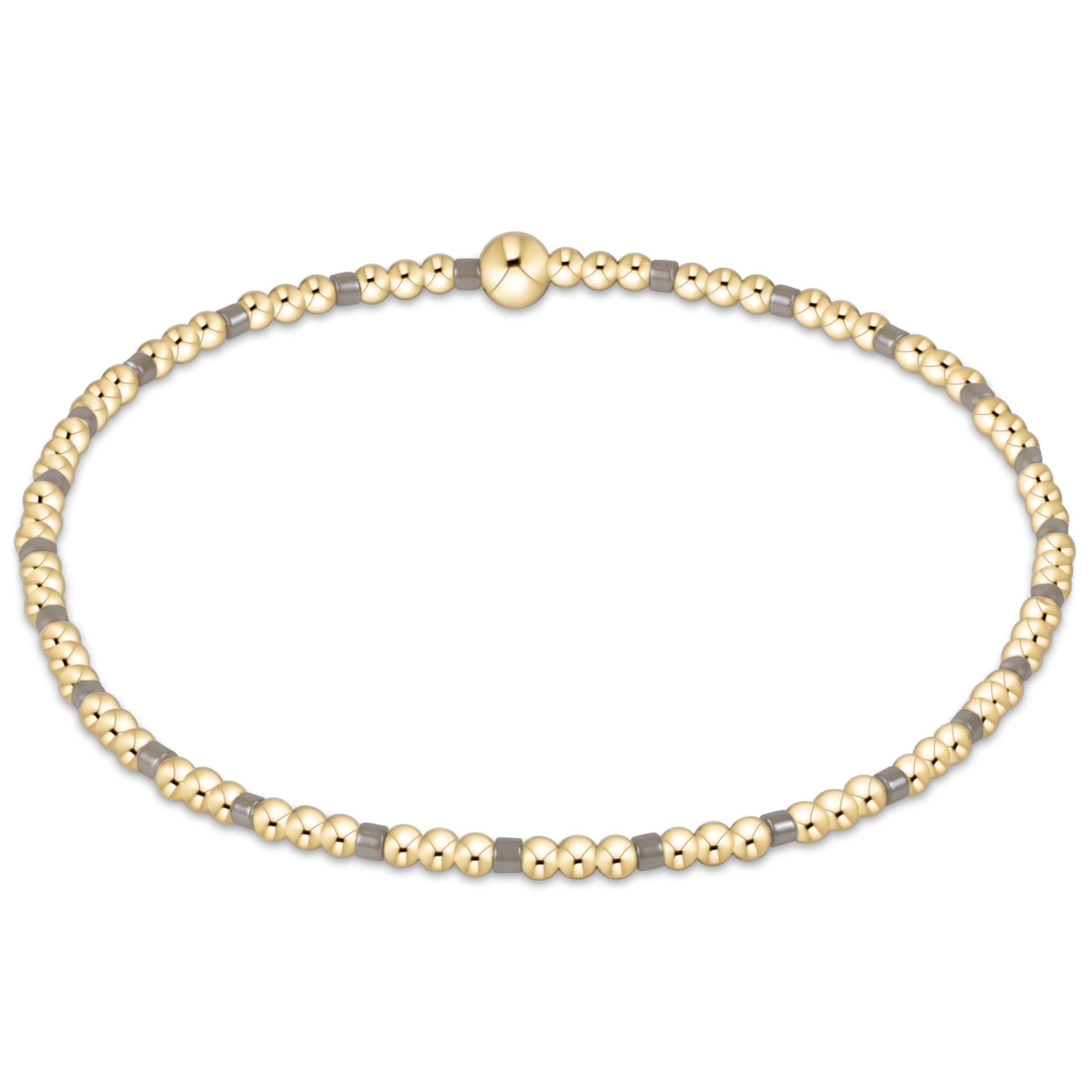 Hope Sincerity Pattern 2mm Bead Bracelet - Milkshake