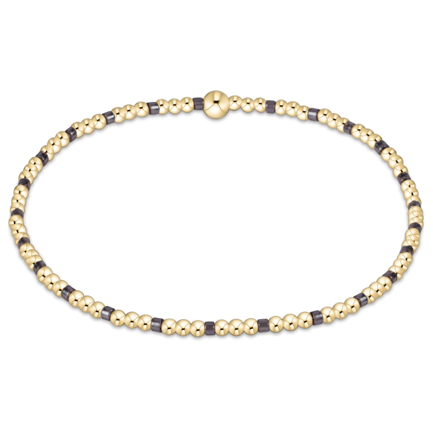 Hope Sincerity Pattern 2mm Bead Bracelet - Taupe With A Twist