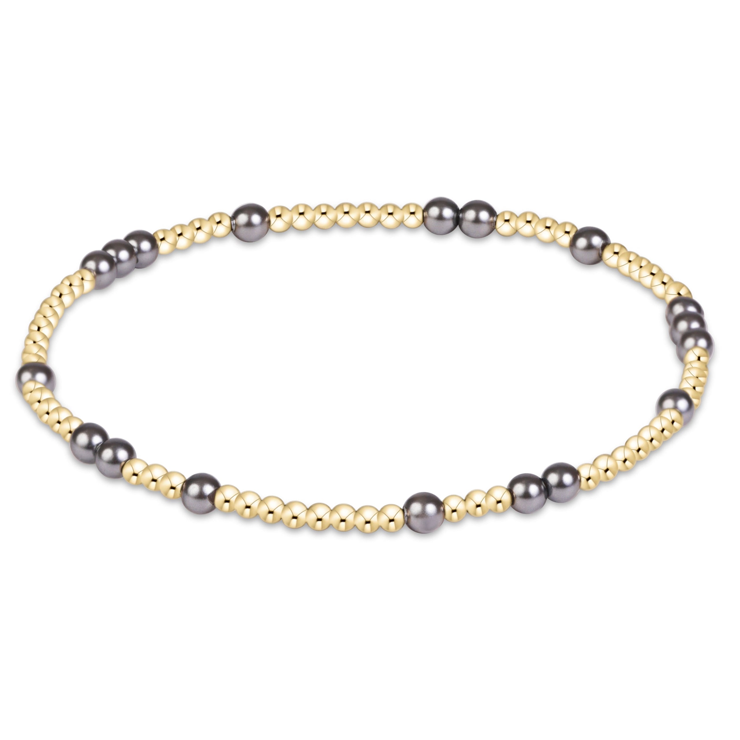 Hope Unwritten Pearl Dark Grey 3mm Bracelet