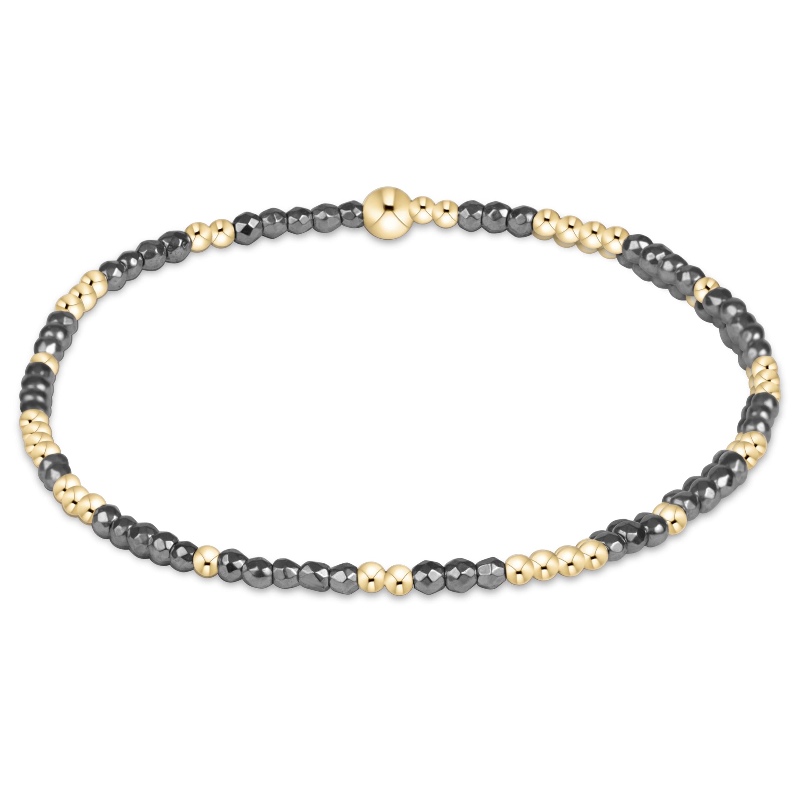 Hope Unwritten Silver Faceted Hematite 2mm Bracelet