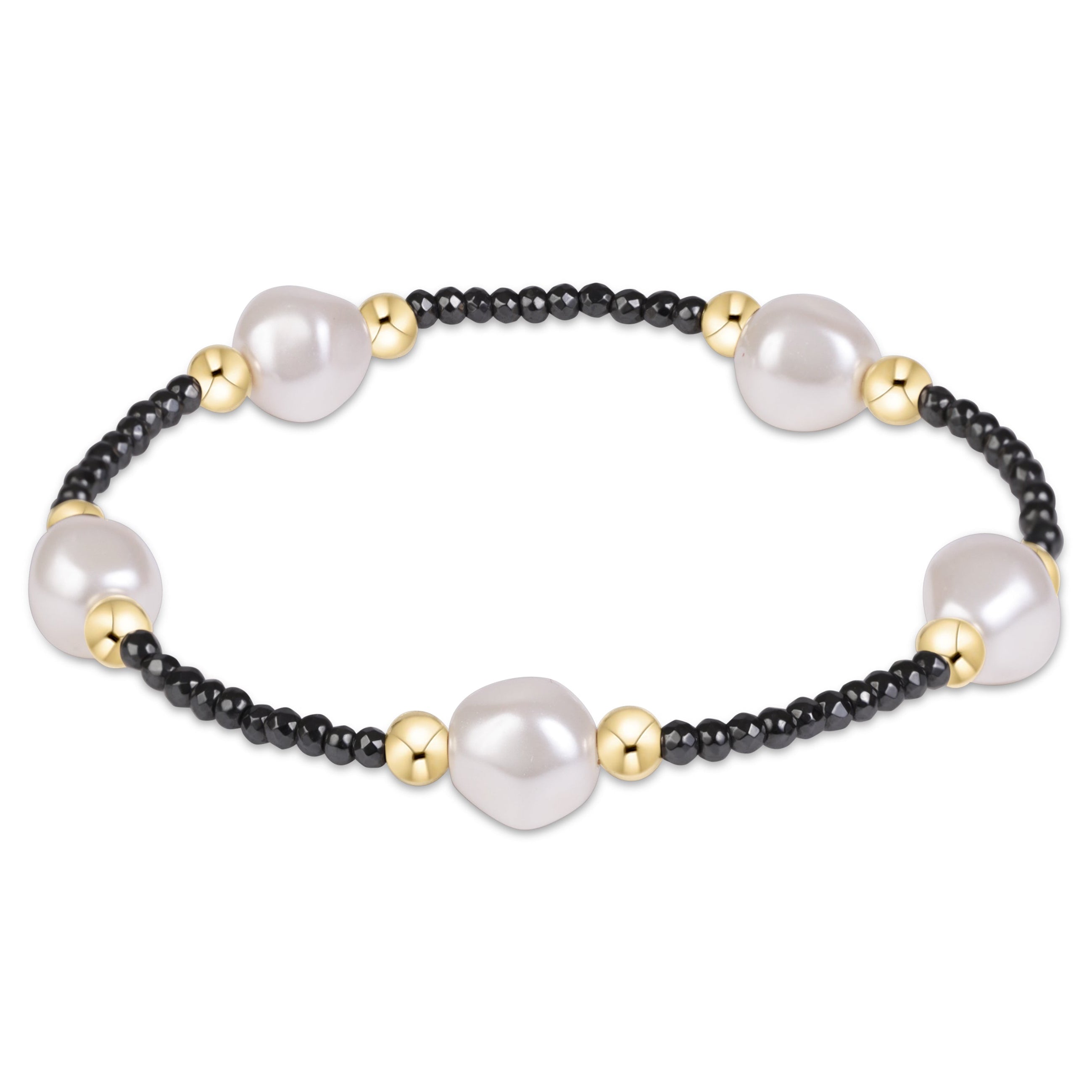 Purpose Admire Pearl 8mm Faceted Hematite Bracelet