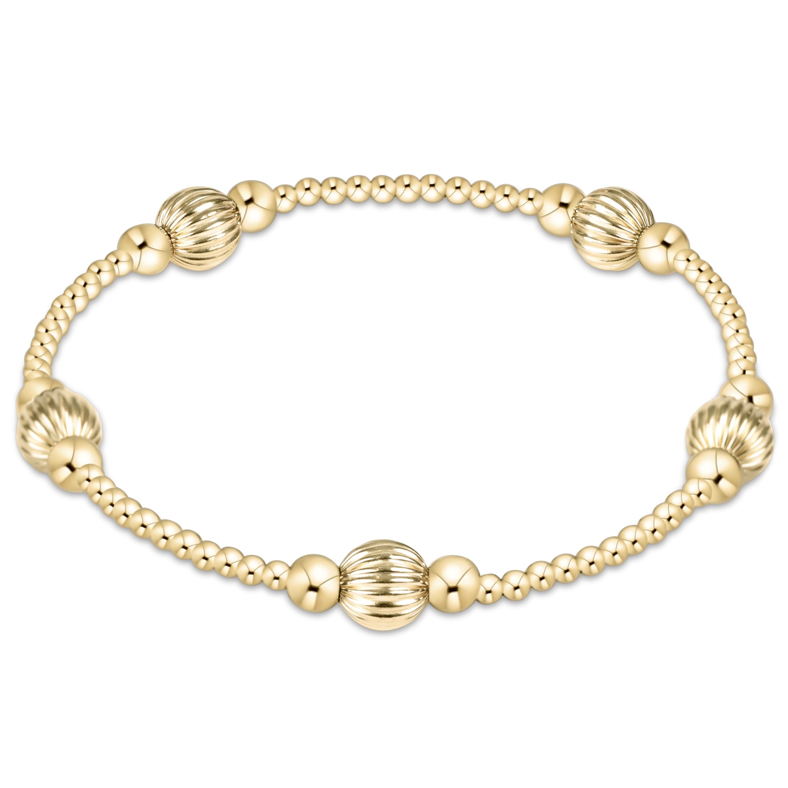 purpose dignity 6mm bead bracelet - gold