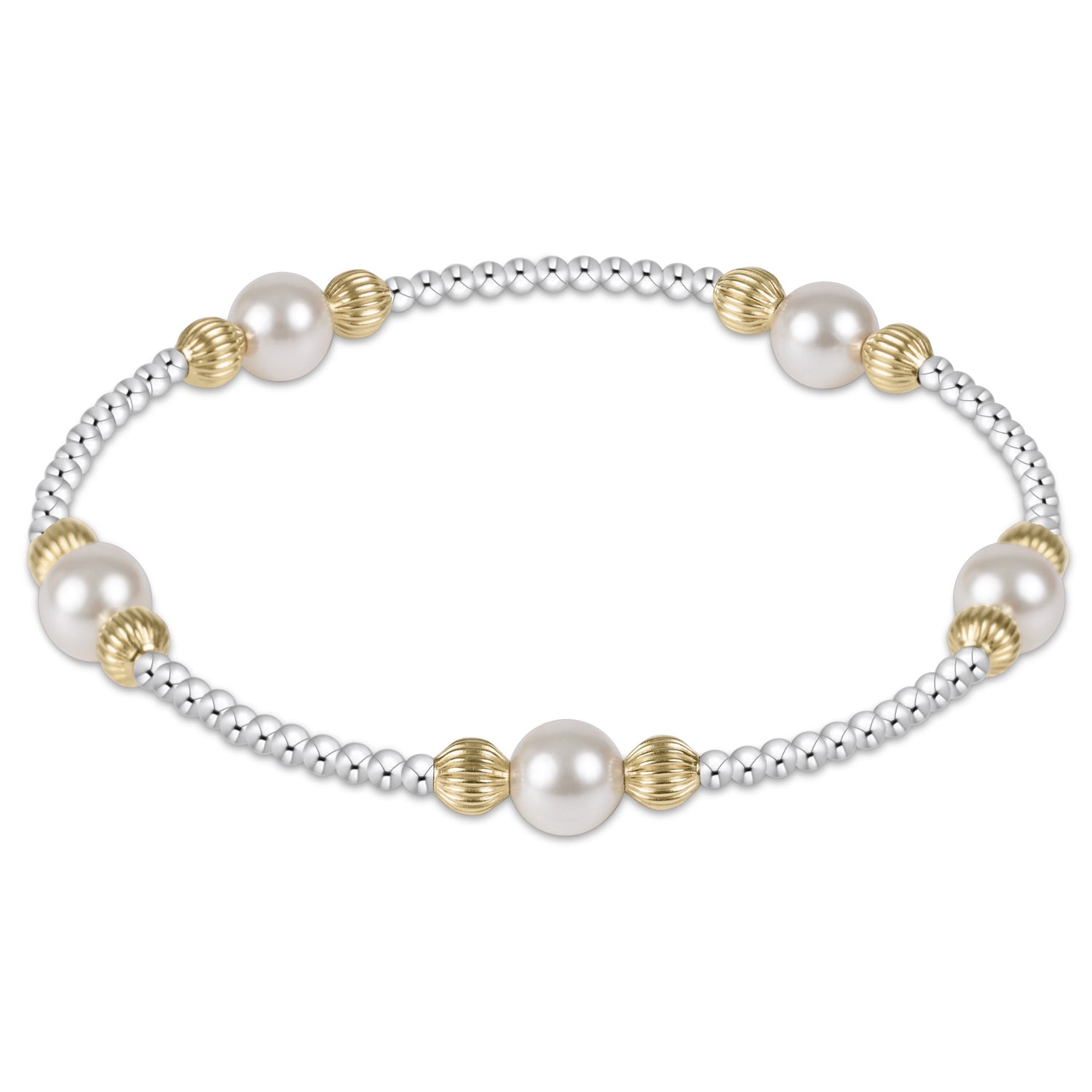 purpose dignity pearl 6mm bead bracelet - mixed metal