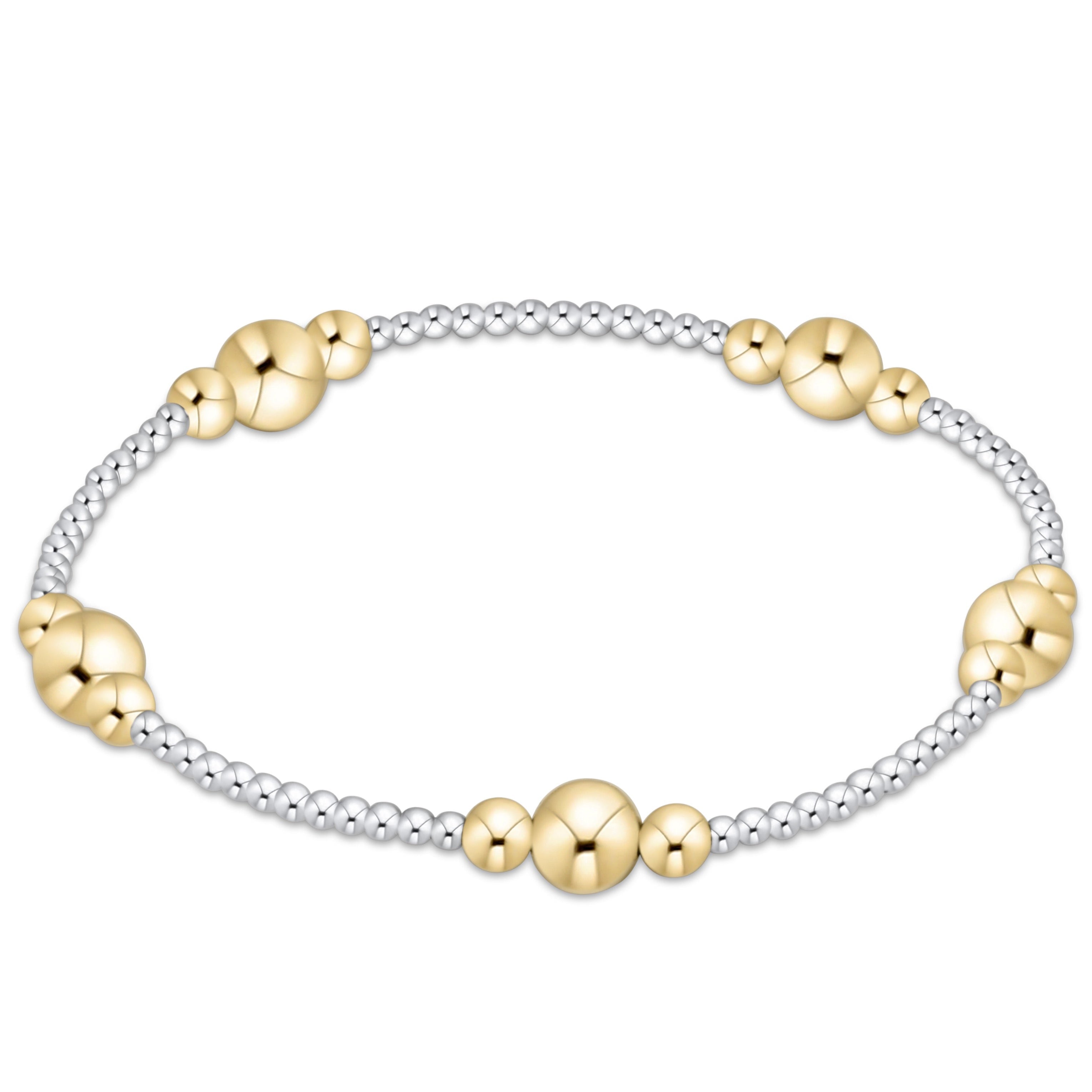 purpose gold 6mm bead bracelet - mixed metal