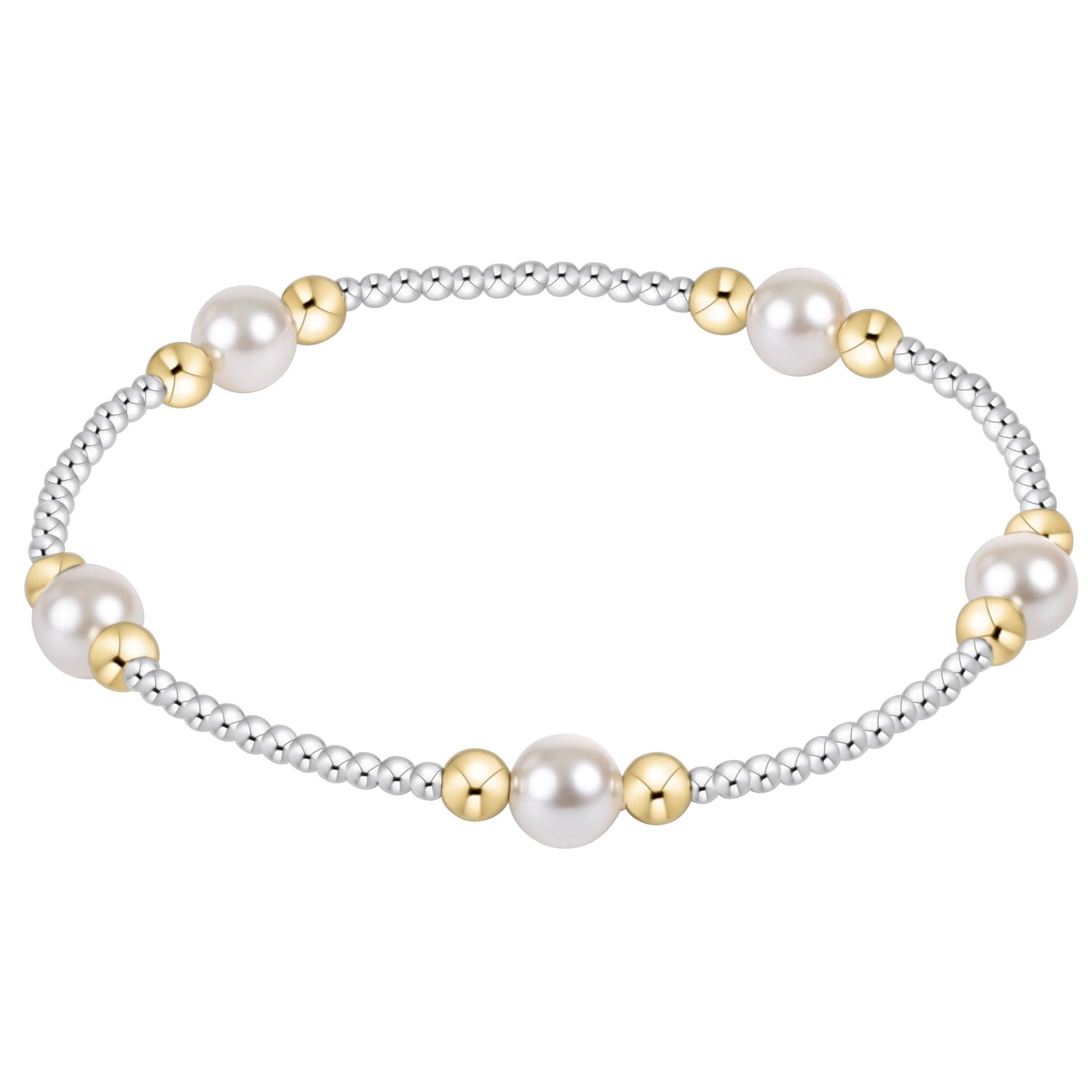 purpose pearl 6mm bead bracelet - mixed metal