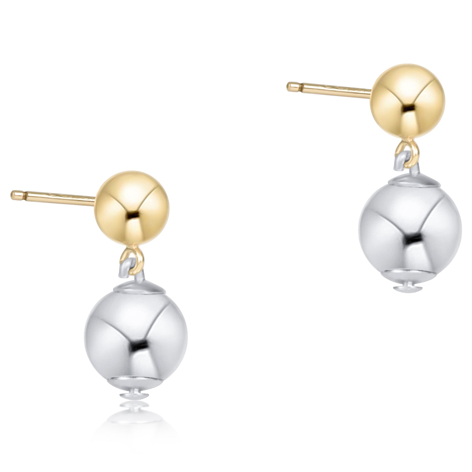 Classic 10mm Ball Drop Stud - Mixed Metal