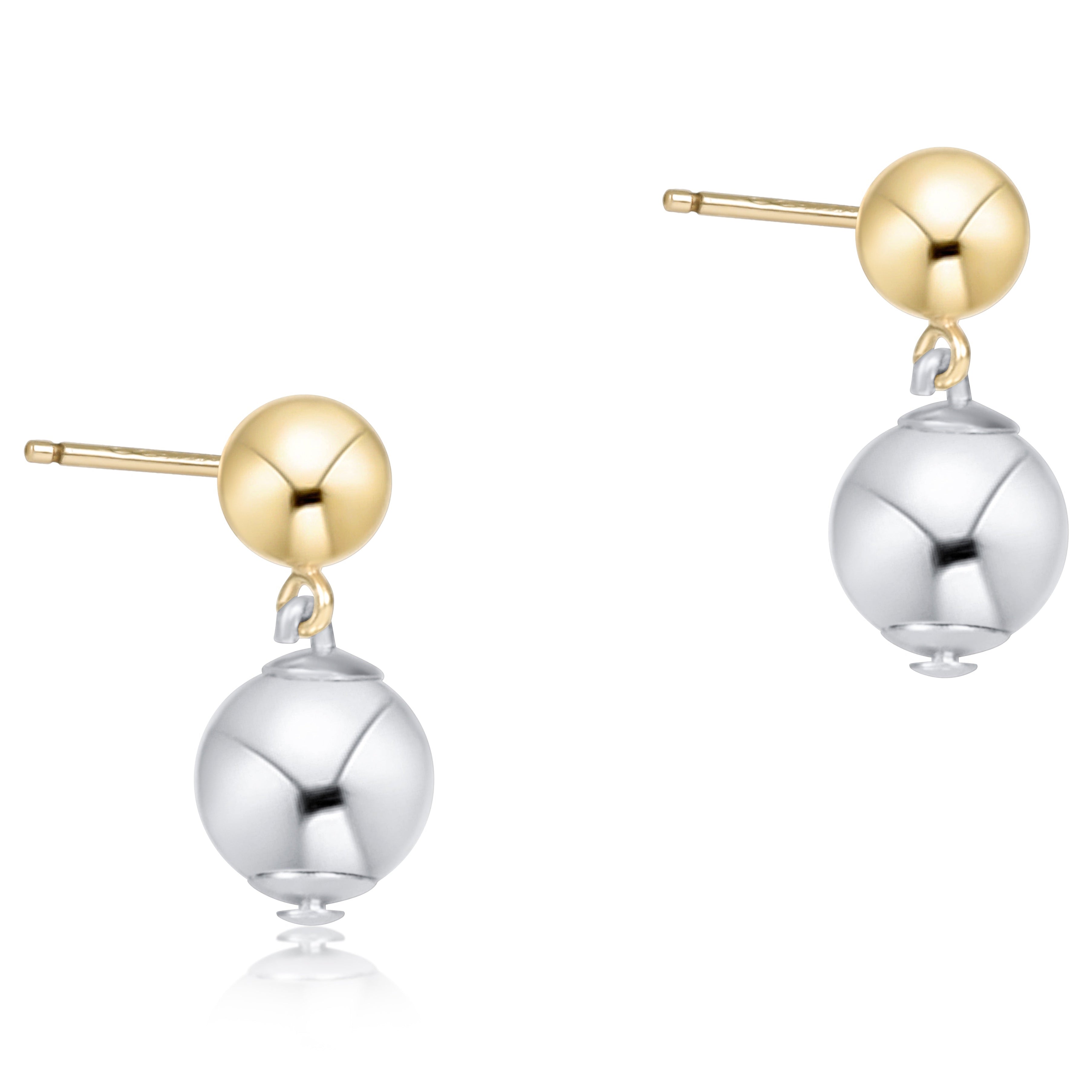 Classic 10mm Ball Drop Stud - Mixed Metal