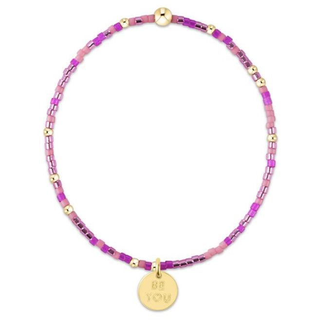 egirl Hope Unwritten Bracelet - Back To The Fuchsia - be you. Small Gold Disc